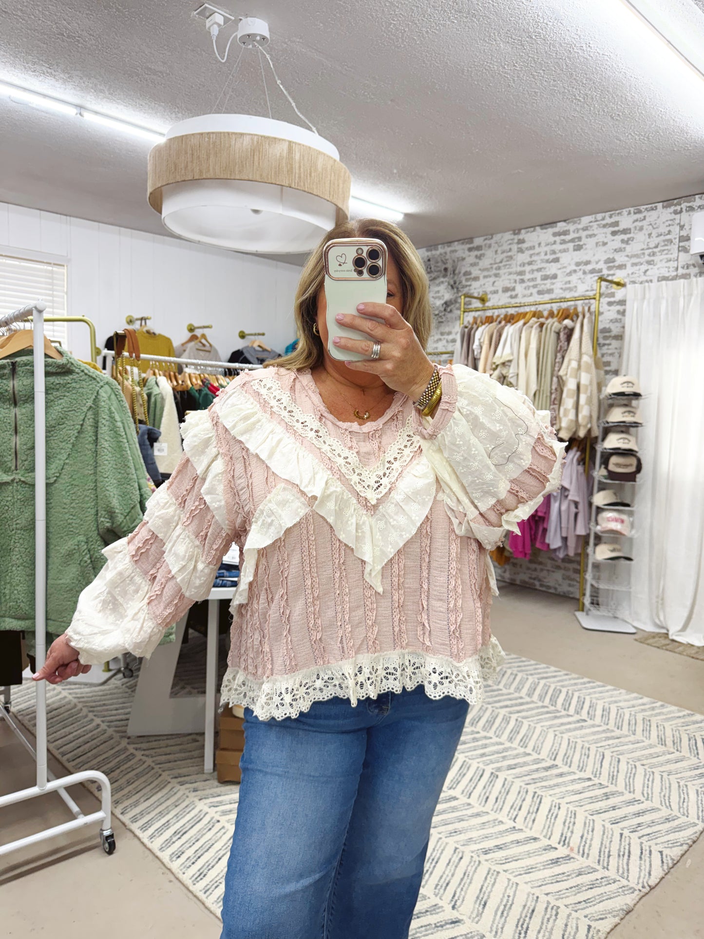 The Heirloom Lace Top | Pink