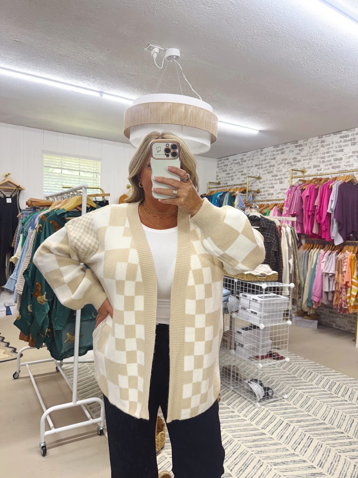 The Marian | Oversized Checkered Cardigan