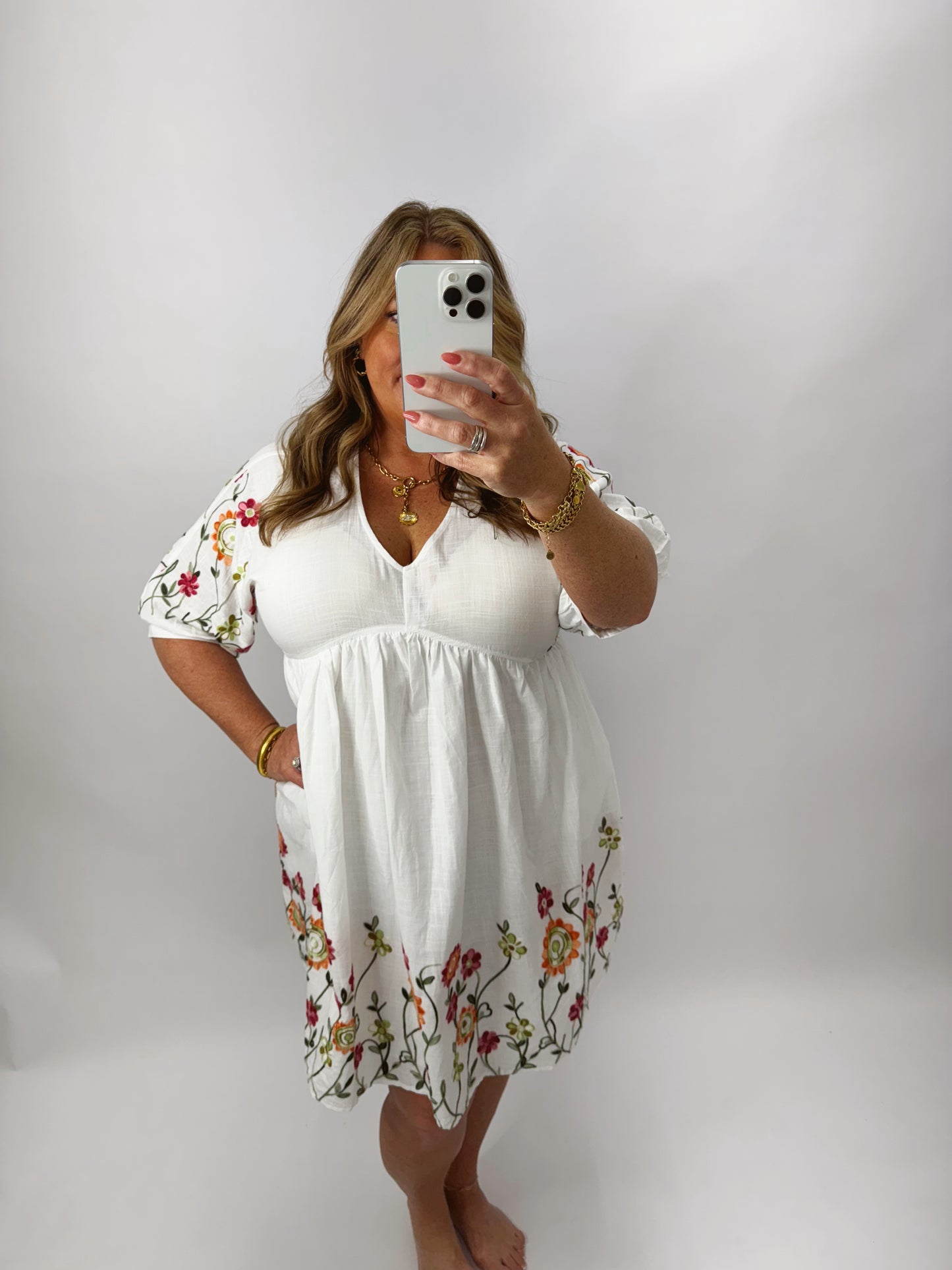 The Desirae | Floral Embroidered Dress