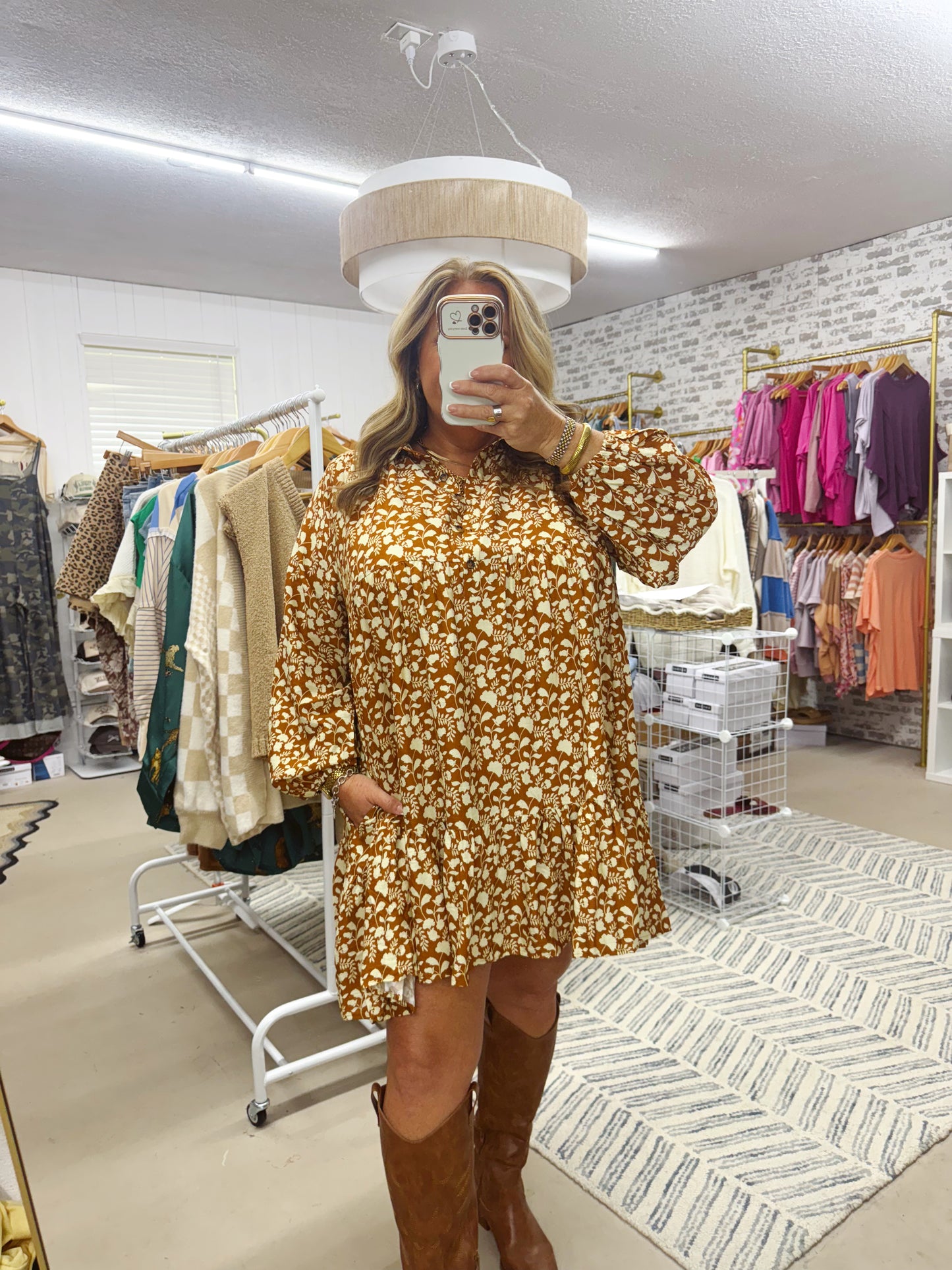 The Jolene | Fall Floral Babydoll Dress