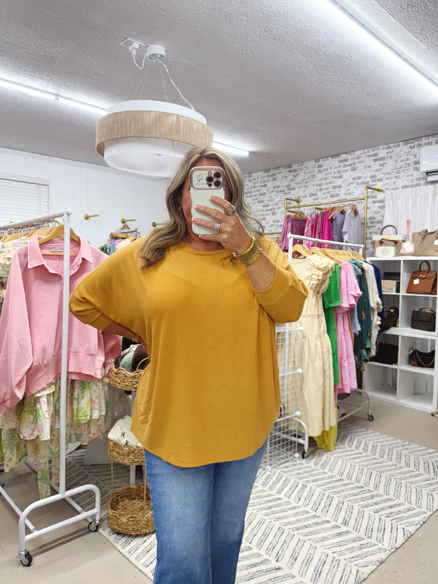 The Kolly | Marigold Oversized Hacci Top