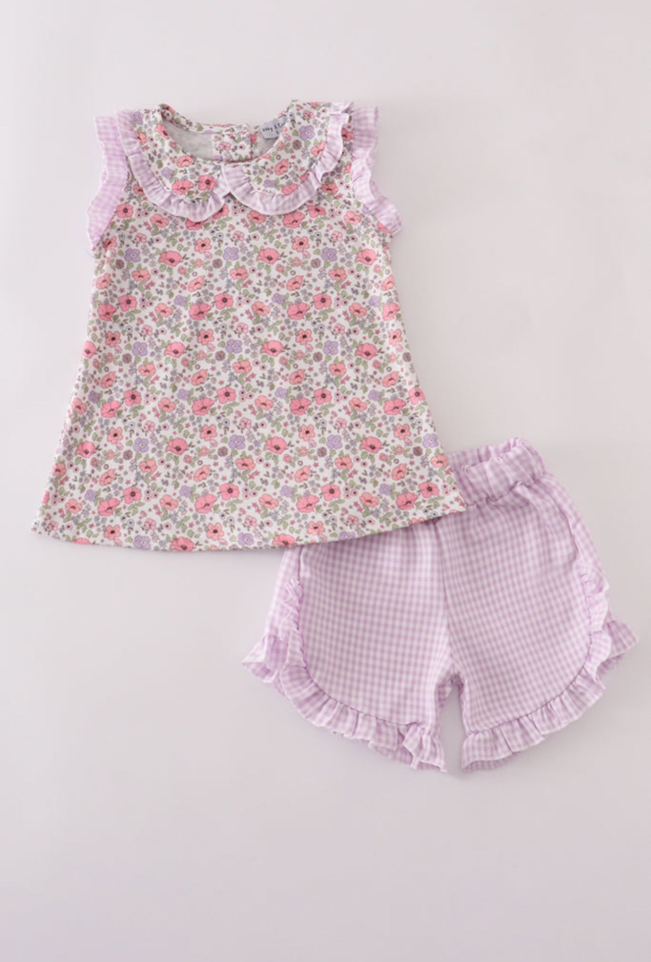 The Millie | Purple Floral Shorts Set