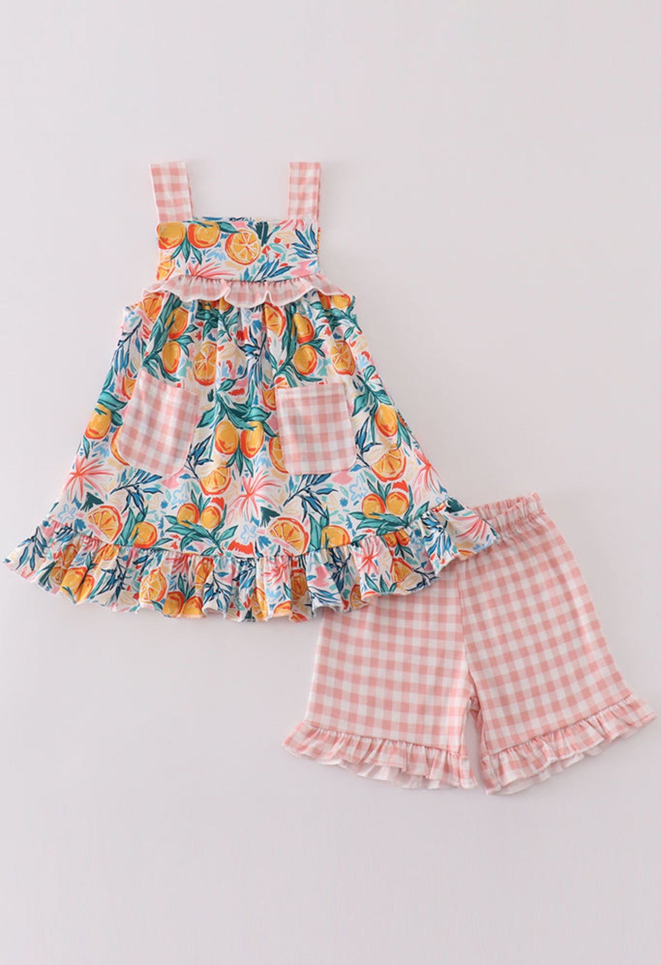 The Lennon | Citrus Print Shorts Set
