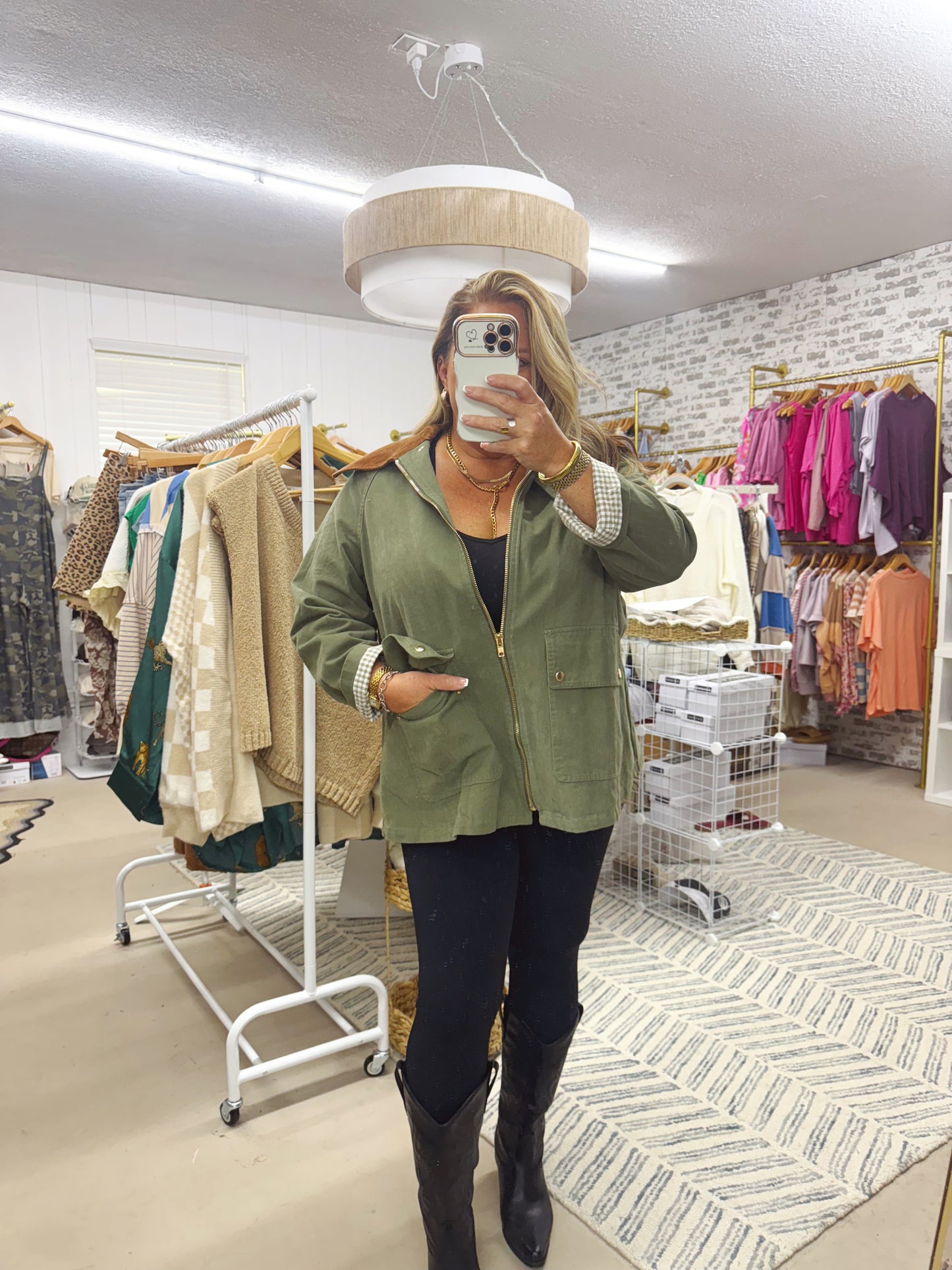 The Darlene | Green Barn Chore Jacket
