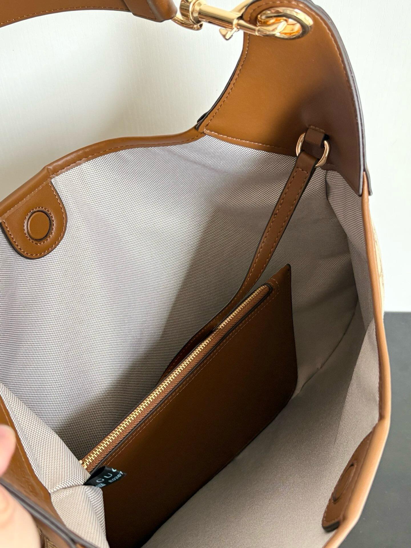 G Insp Brown Large Shoulder Bag
