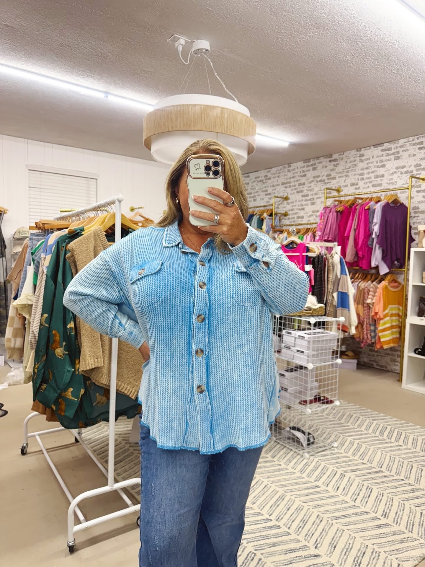 The Christie | Blue Button Up