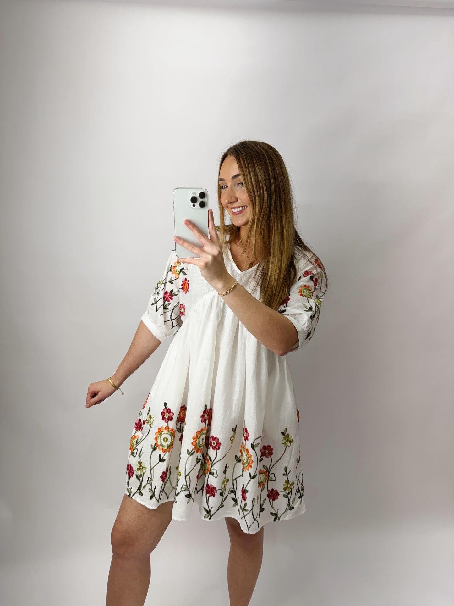 The Desirae | Floral Embroidered Dress