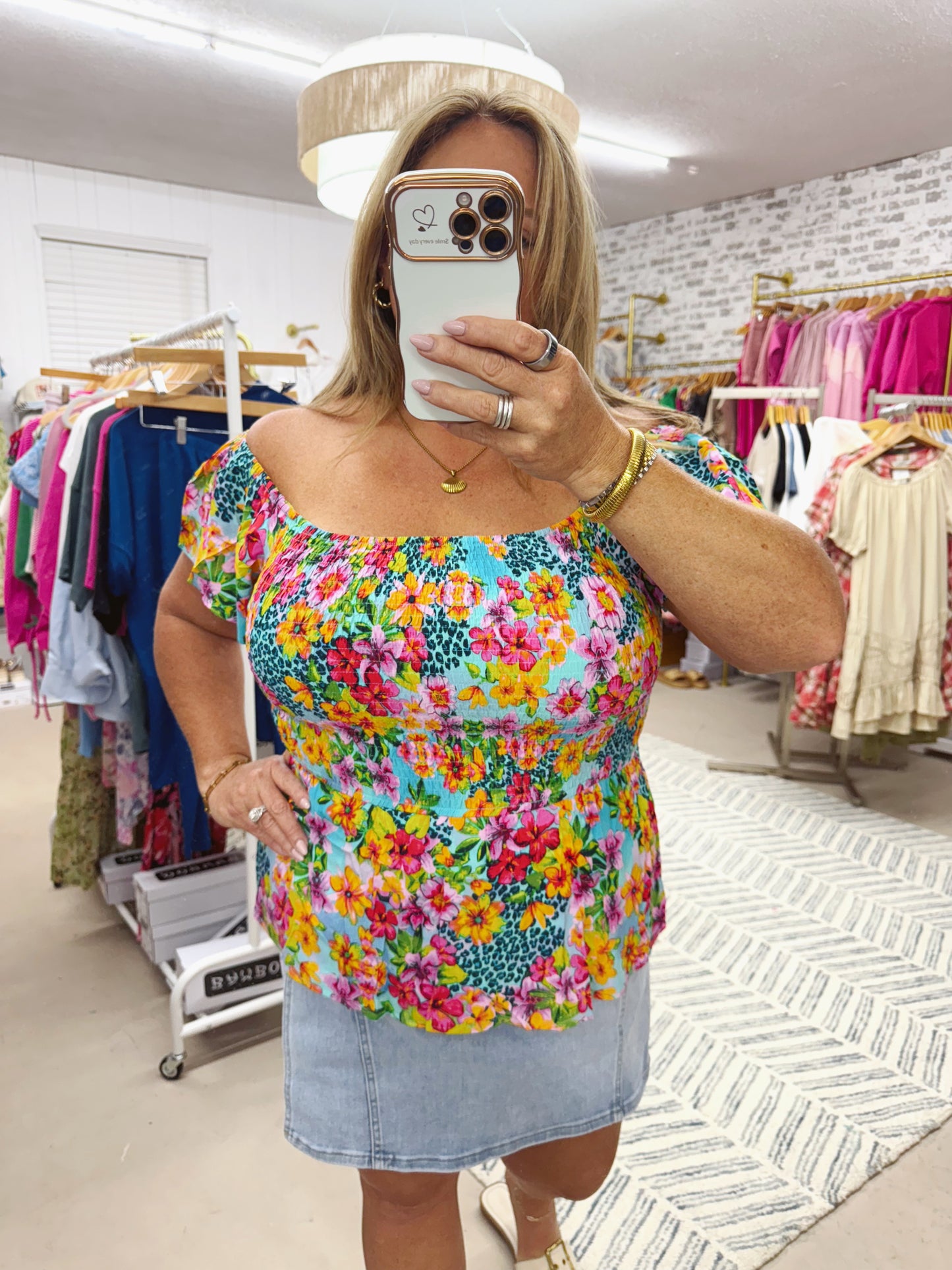 The Kerry | Floral Smocked Top