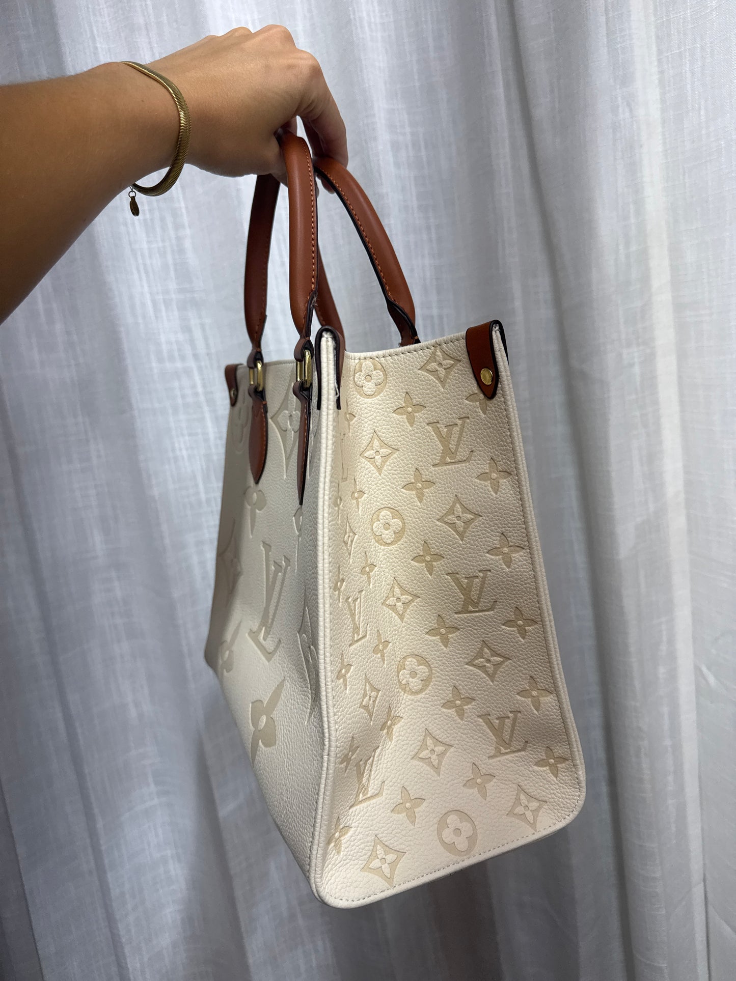 LV Cream Squared Handbag