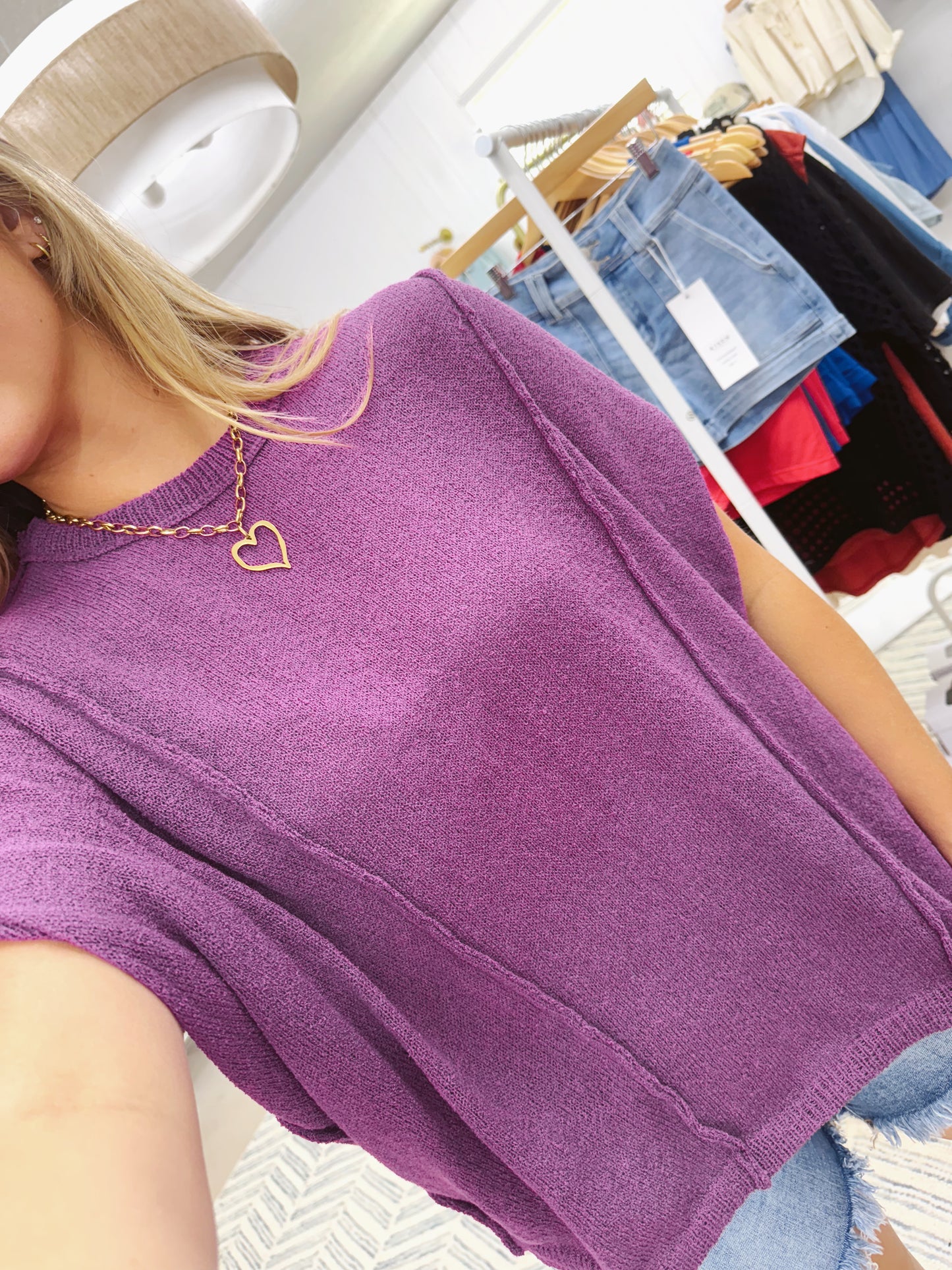 The Kristie | Purple Oversized Top