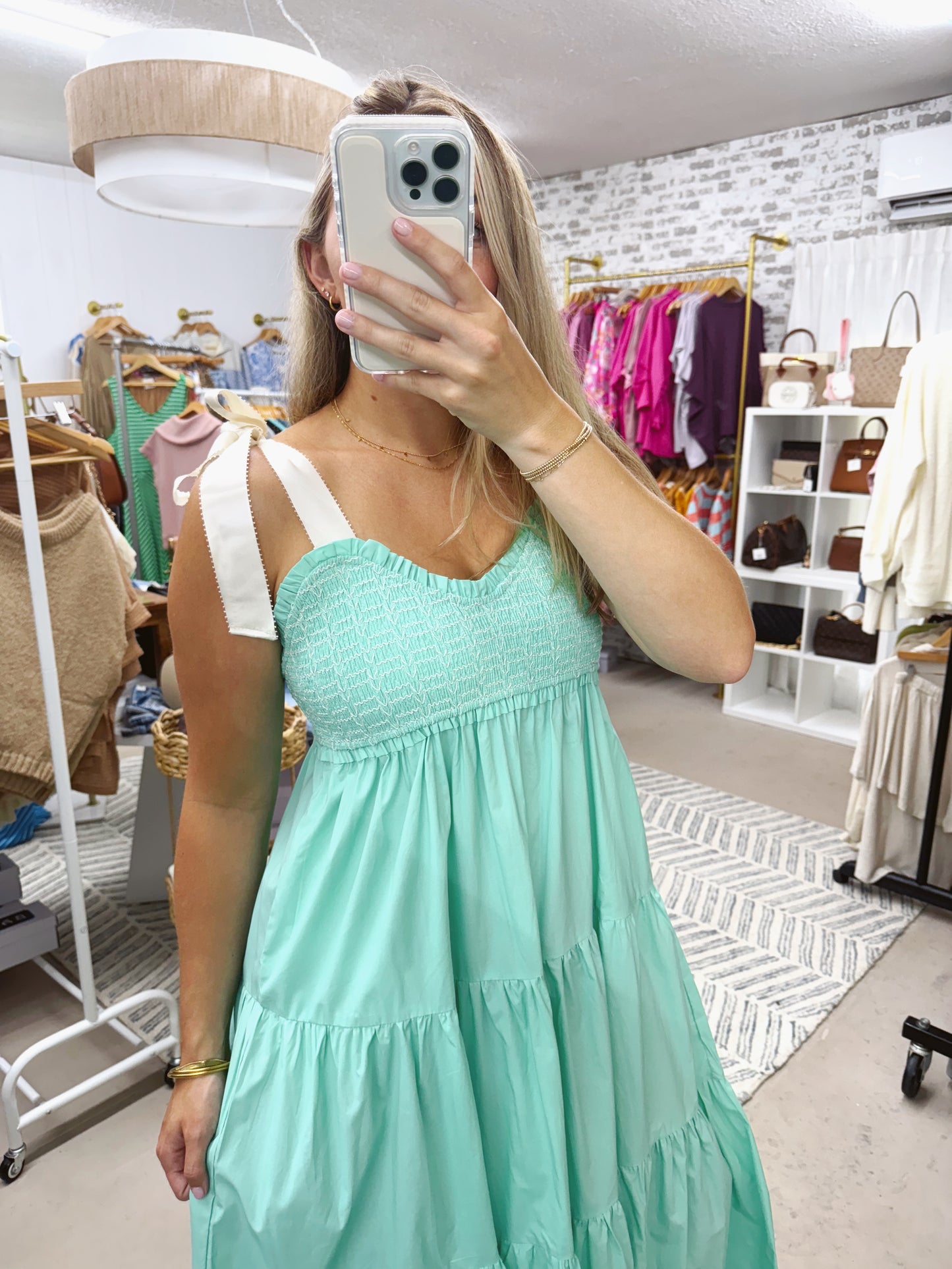 The Juliette | Mint Tiered Maxi Dress