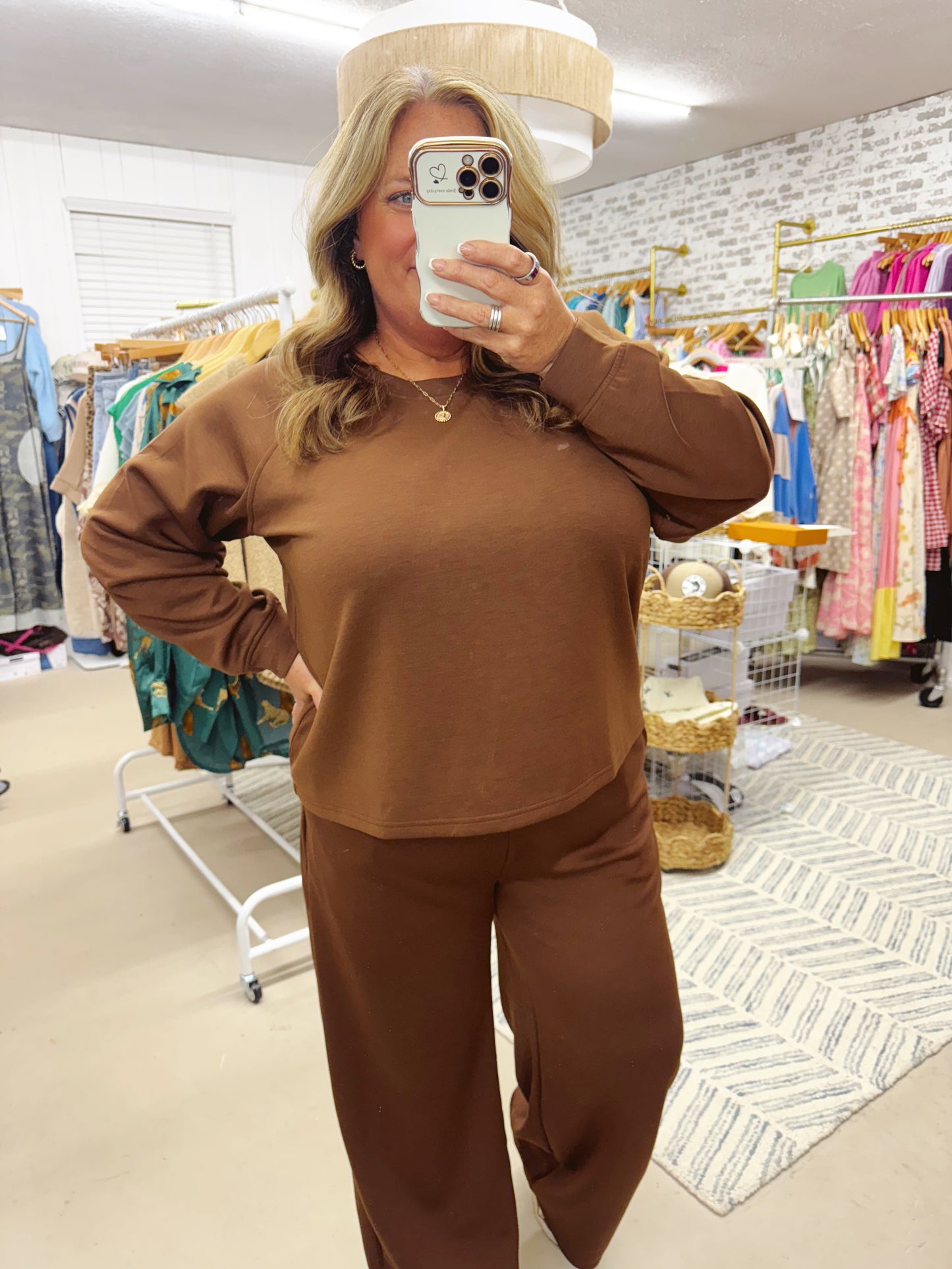 The Brenna | Chocolate Brown Lounge Set