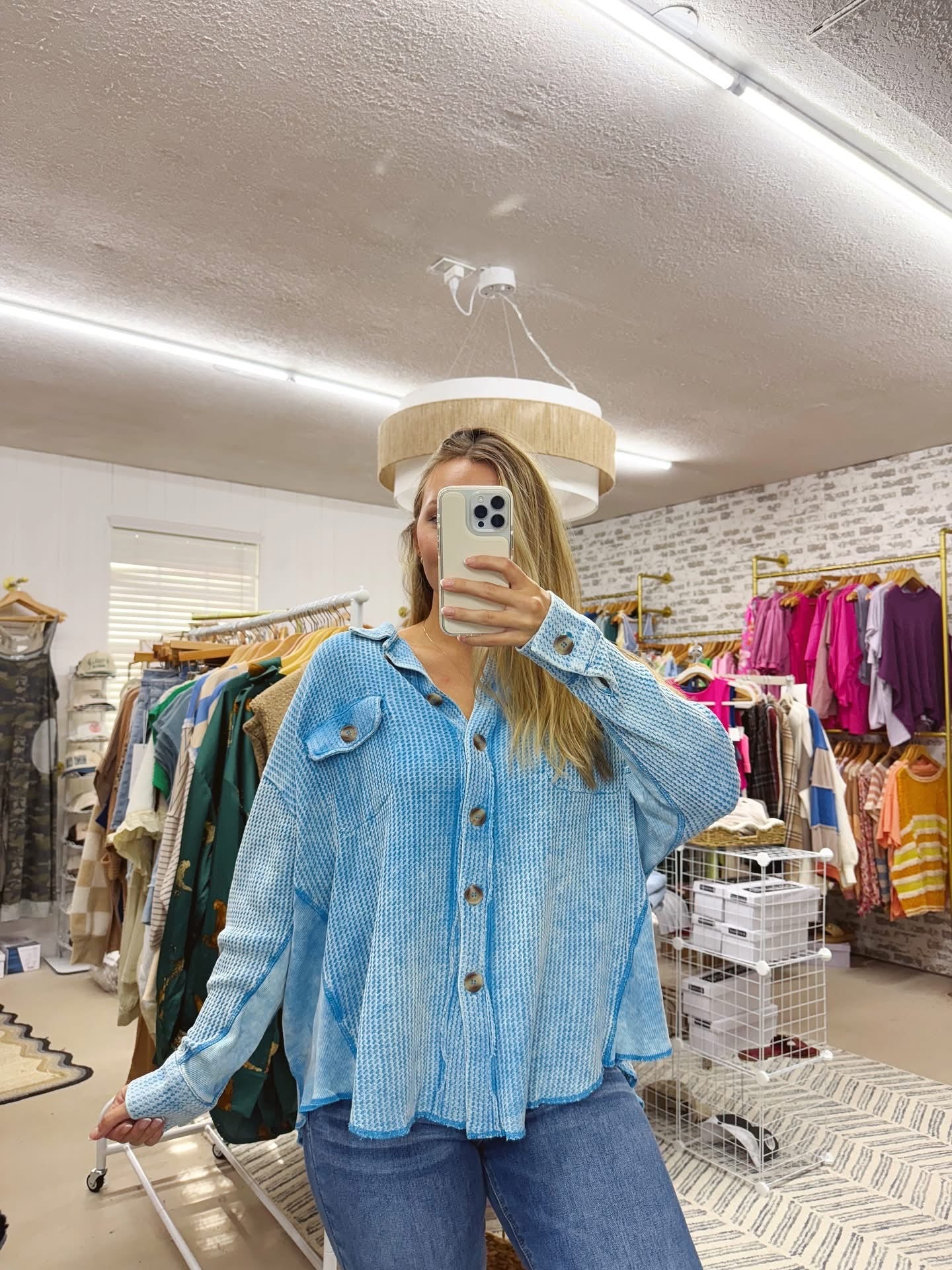 The Christie | Blue Button Up
