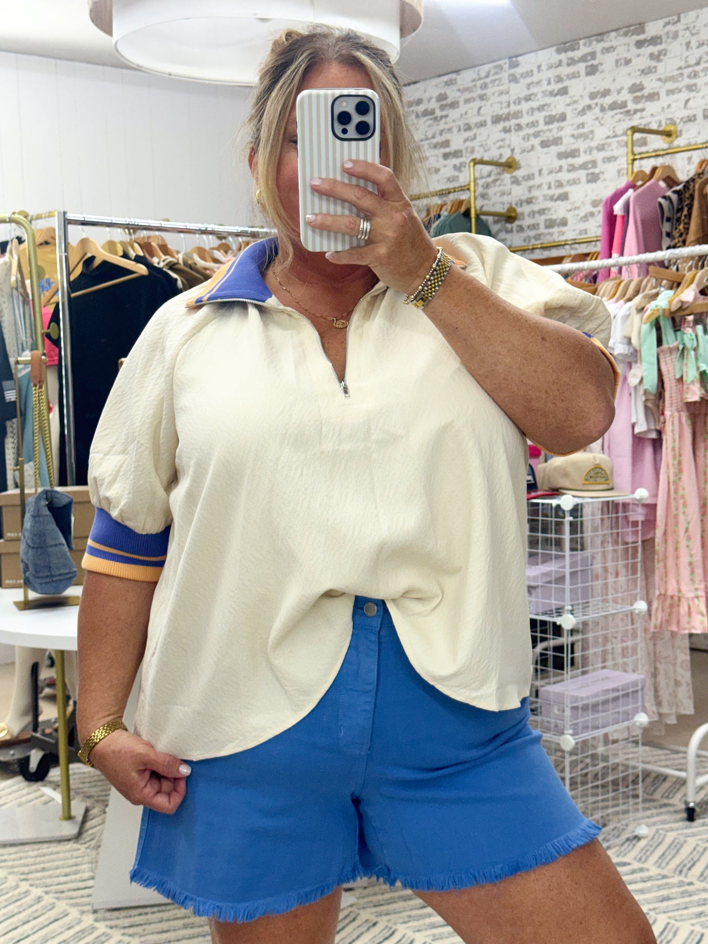 The Felicia | Quarter Zip Top
