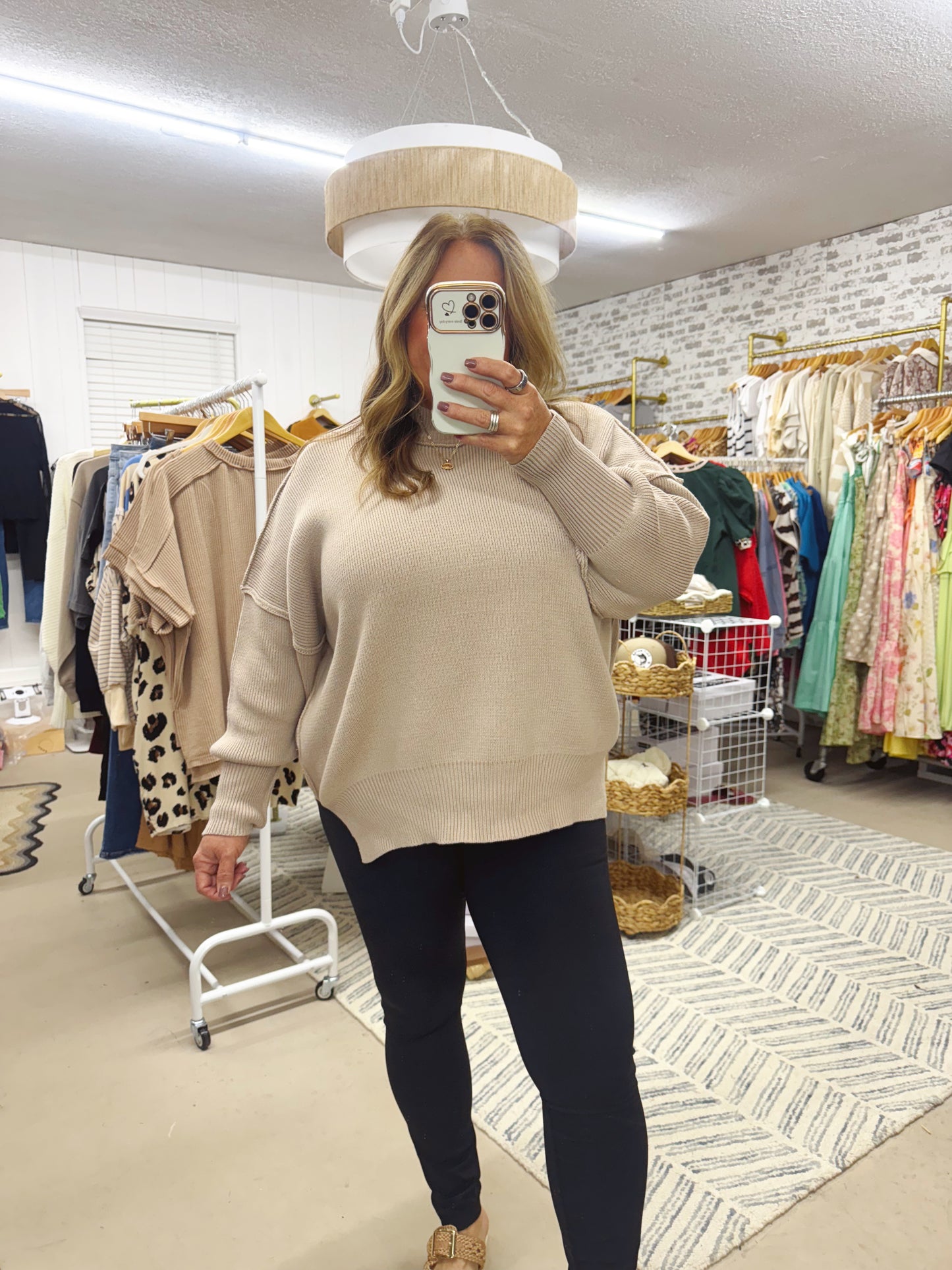 The Alice | Ash Mocha Side Slit Sweater