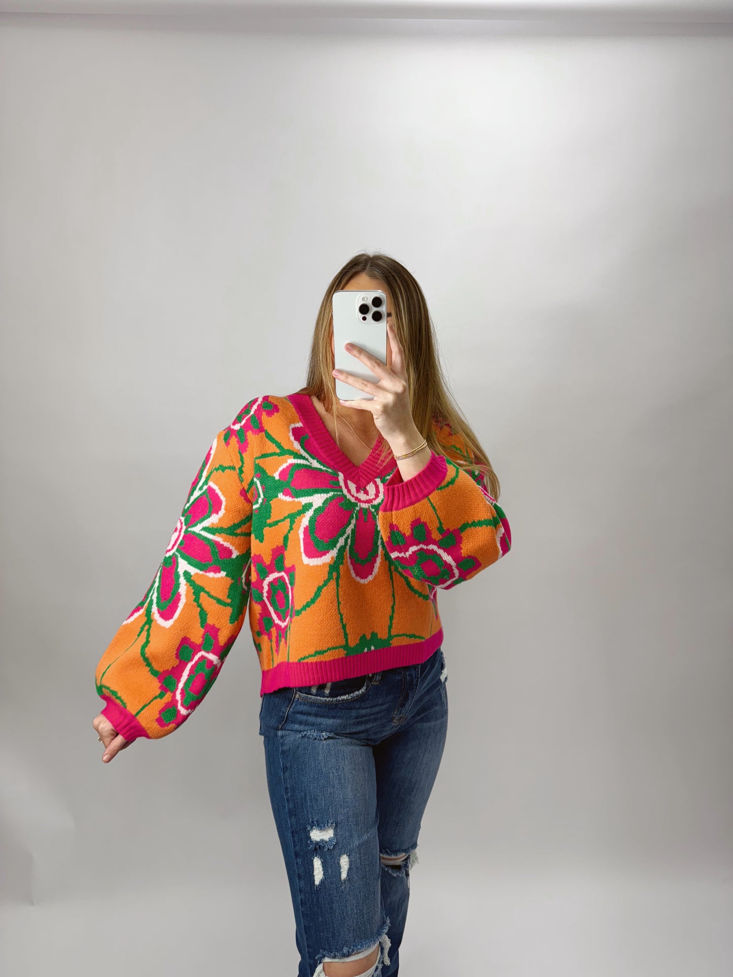 The Kristine | Floral Spring Sweater
