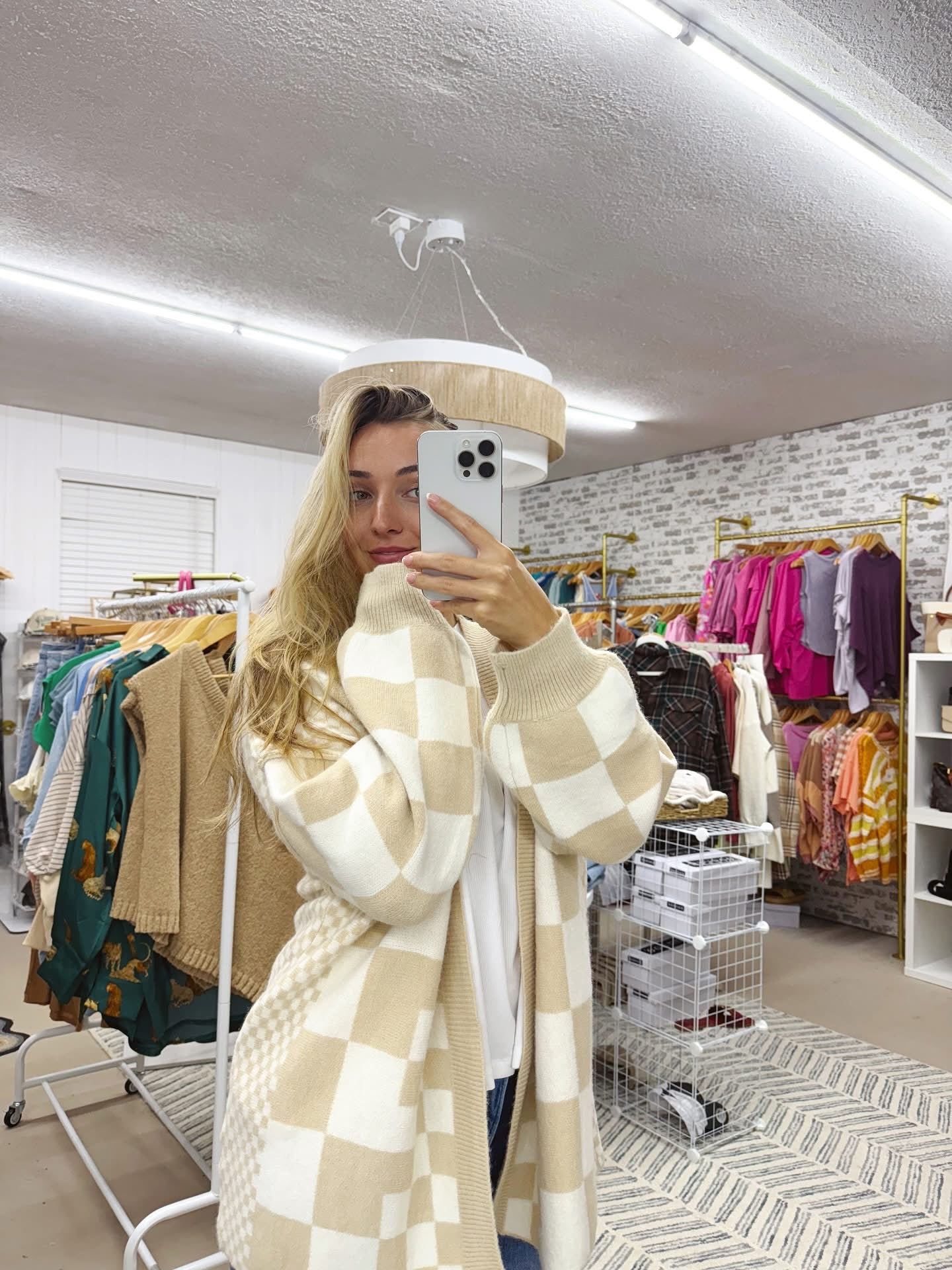 The Marian | Oversized Checkered Cardigan