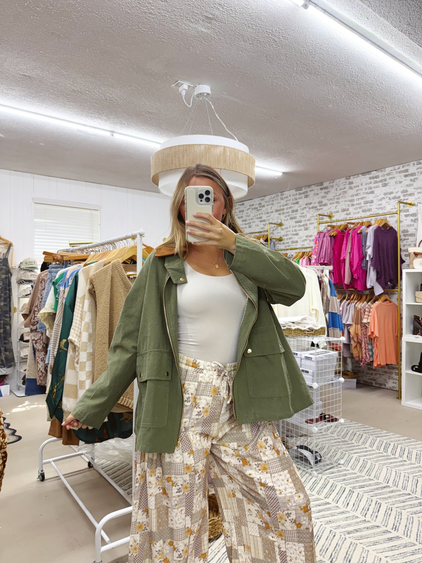 The Darlene | Green Barn Chore Jacket