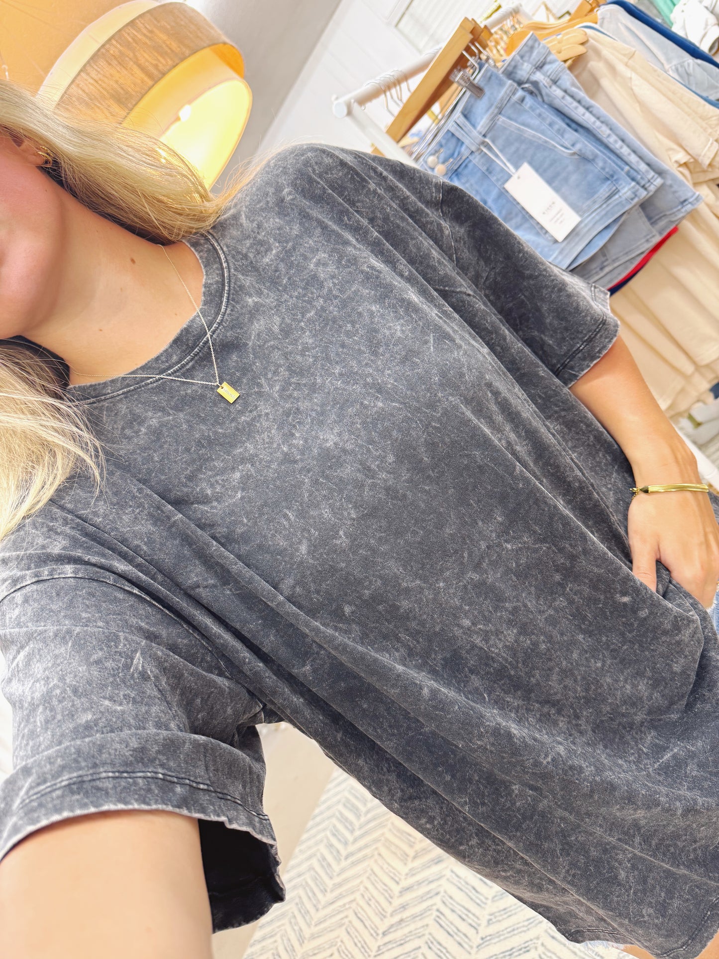 The Annette | Ash Black Tee