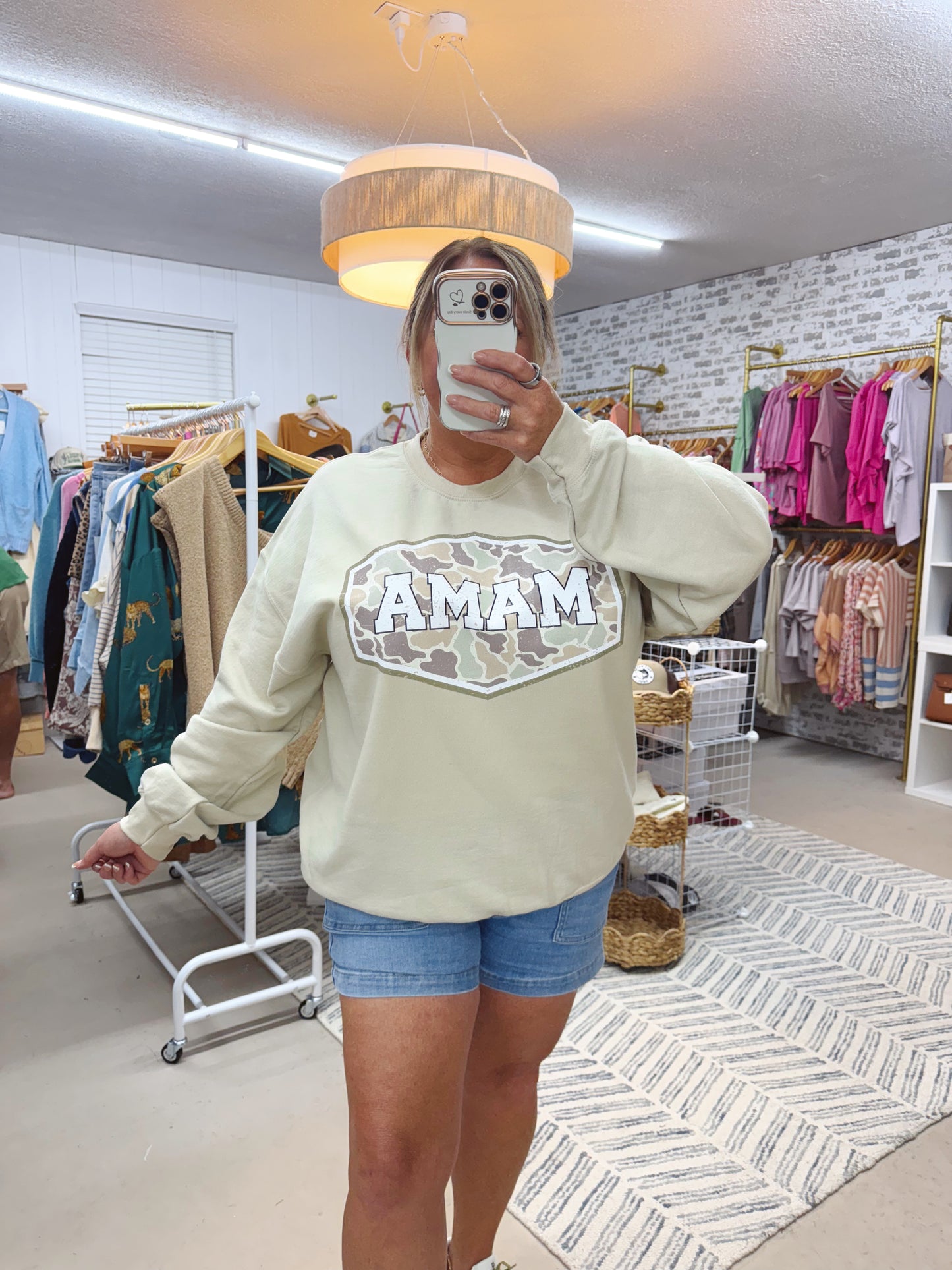 The Diana | Duck Camo Mama Crewneck