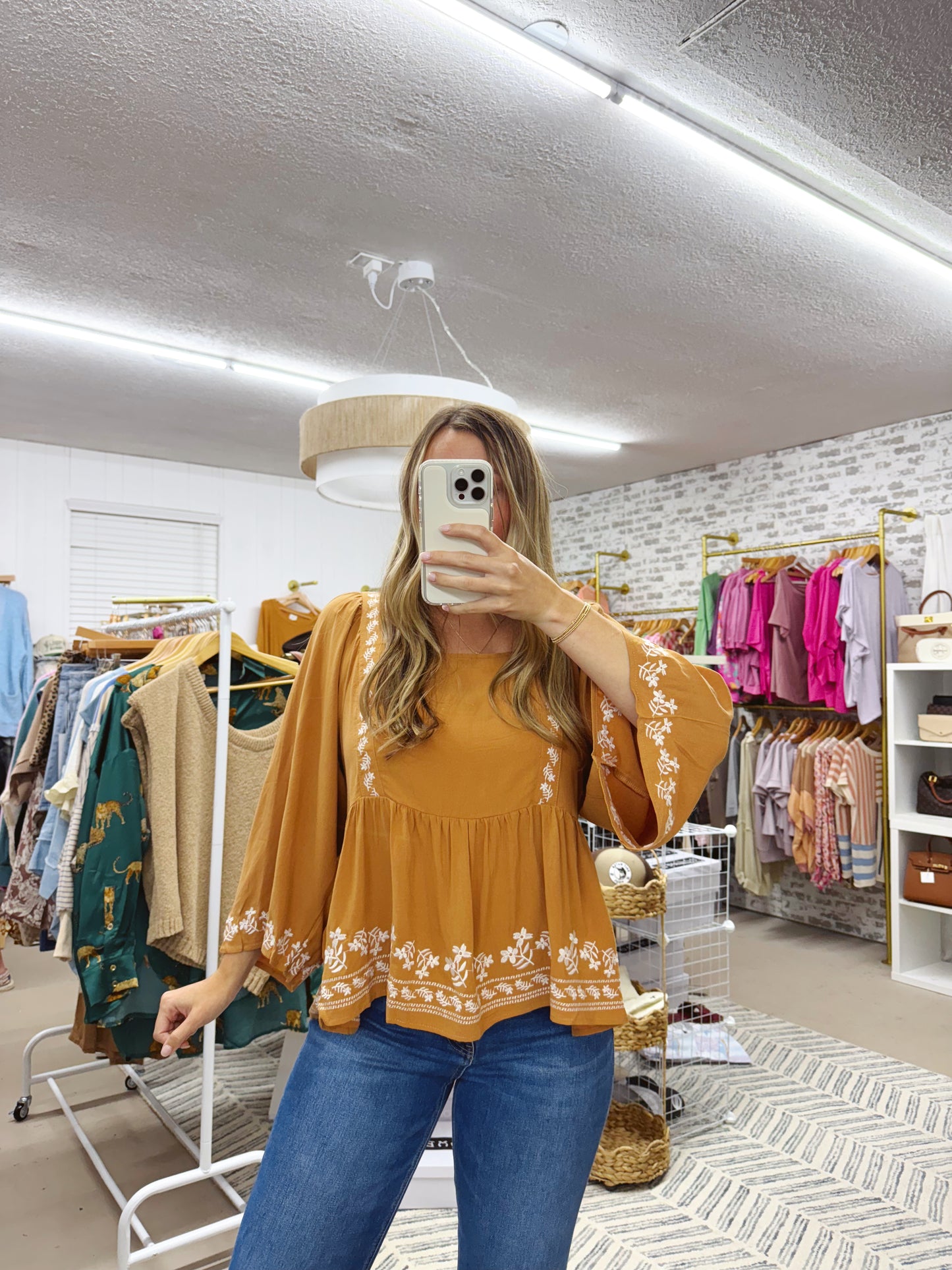 The Christina | Camel Peplum Top