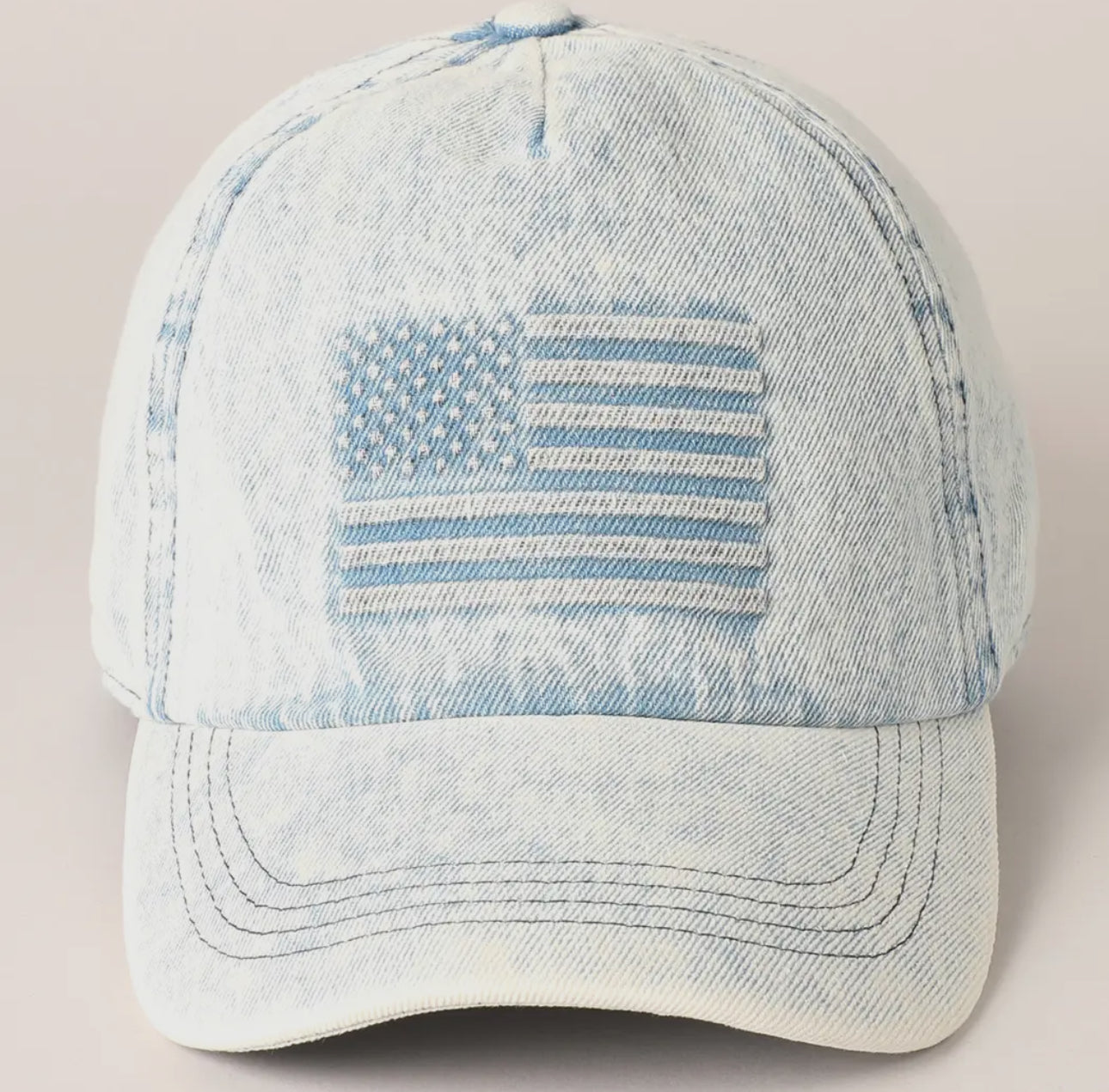 Denim American Flag Hat
