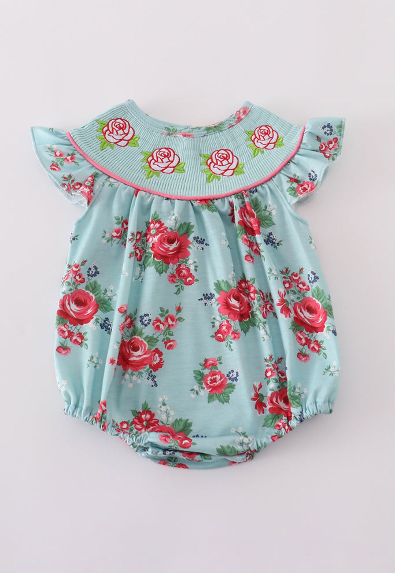 The Harper | Smocked Rosebud Bubble