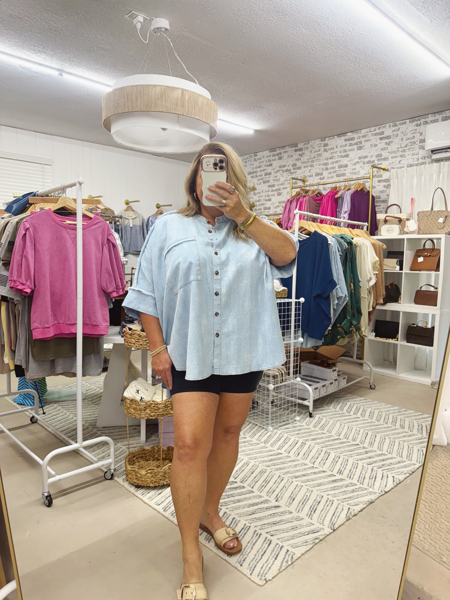 The Oversized Denim Button Down | Plus