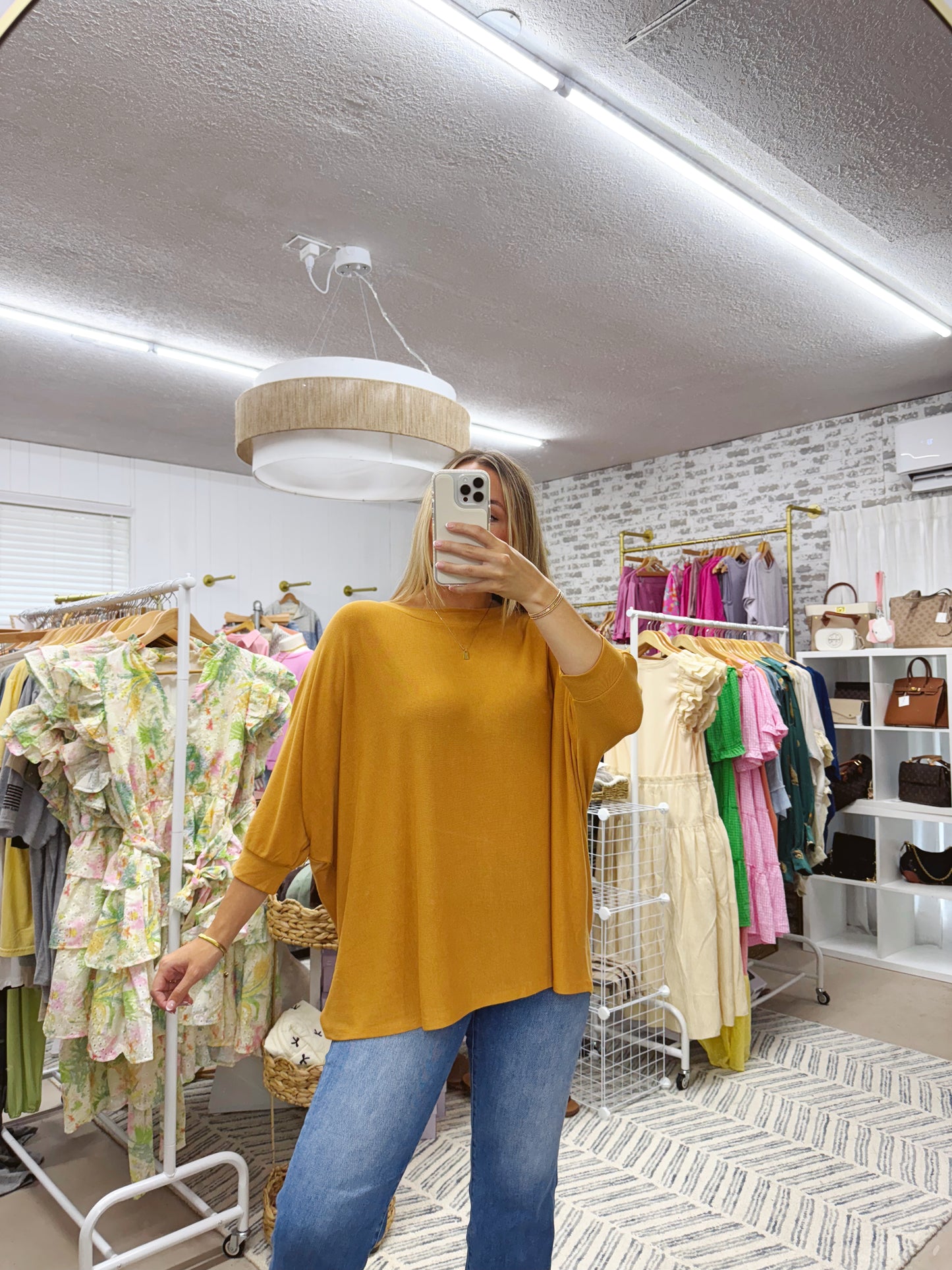 The Kolly | Marigold Oversized Hacci Top