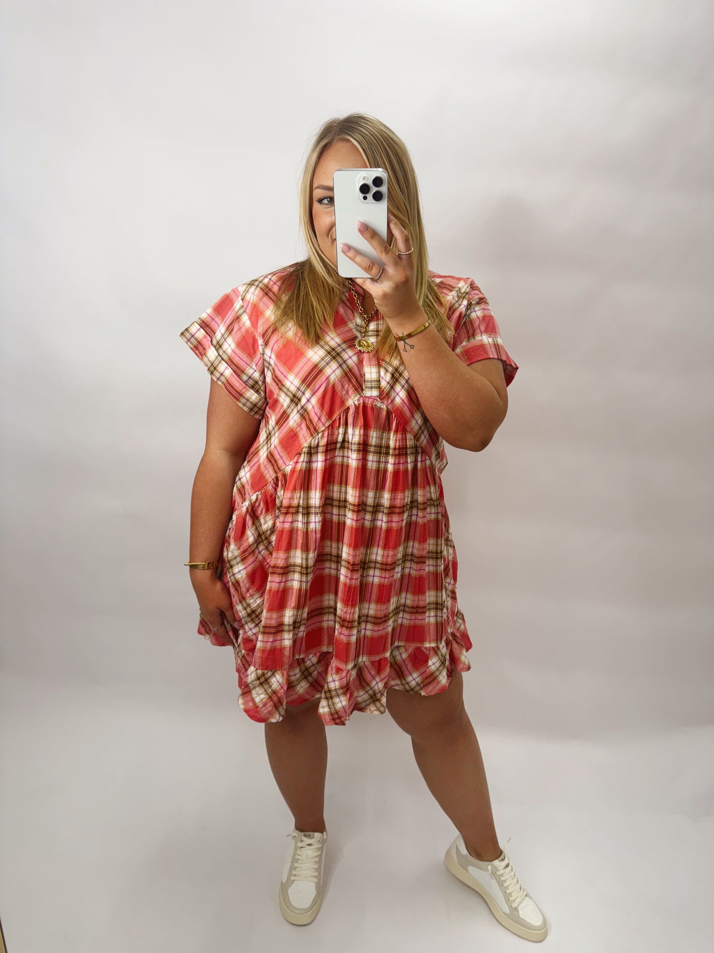 The Dani | Pink Plaid Dress