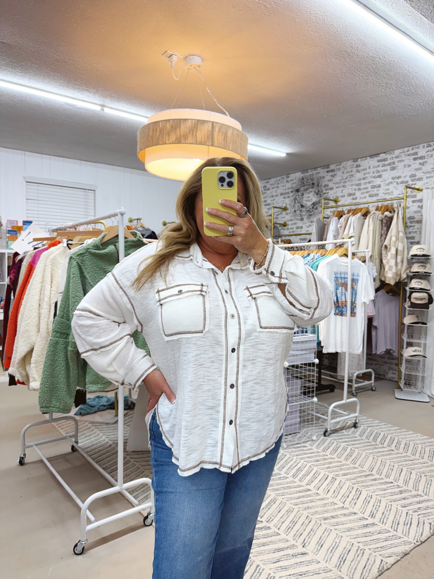 The Kylie | Exposed Seam Button Down