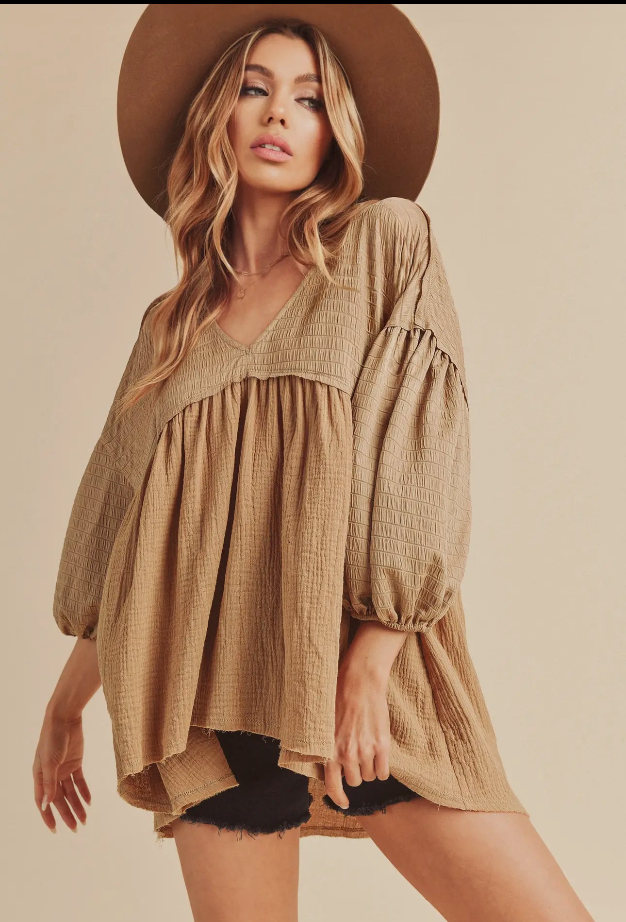 The Nat | Fall Babydoll Blouse