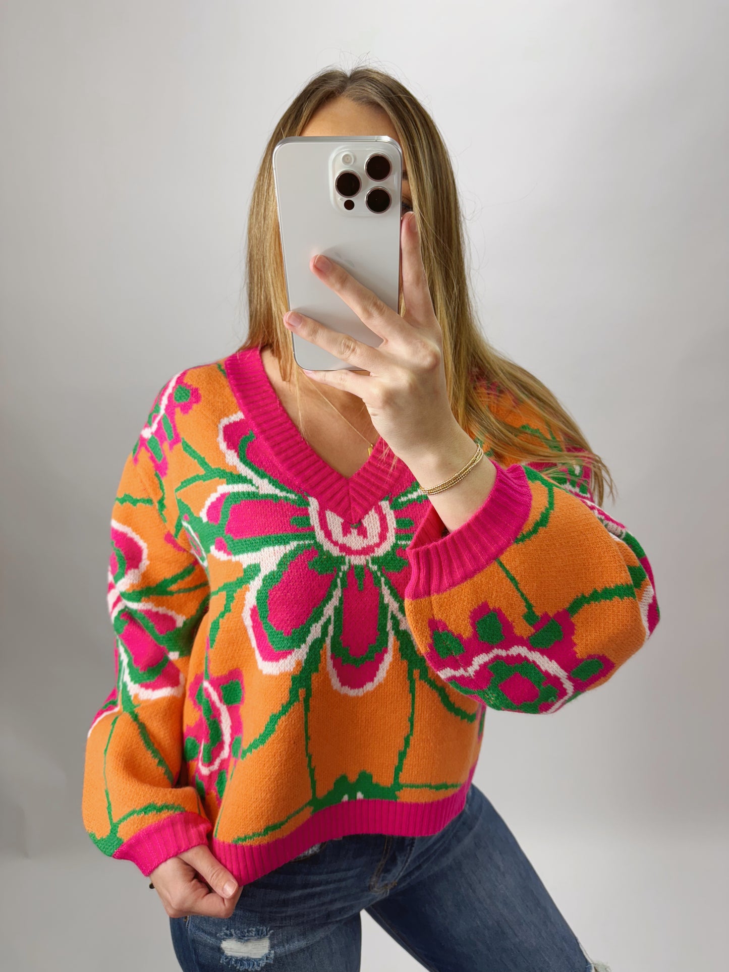 The Kristine | Floral Spring Sweater