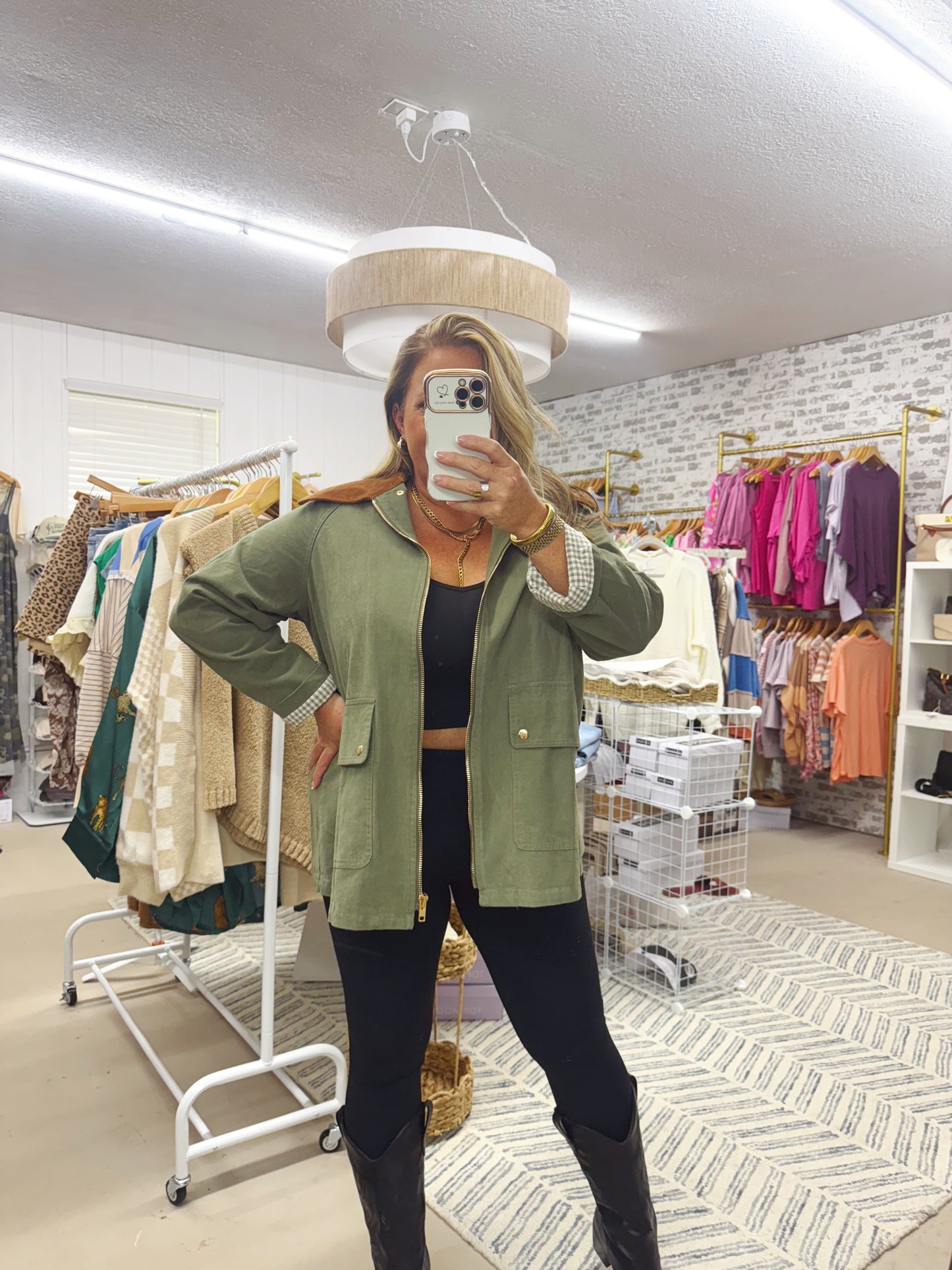 The Darlene | Green Barn Chore Jacket