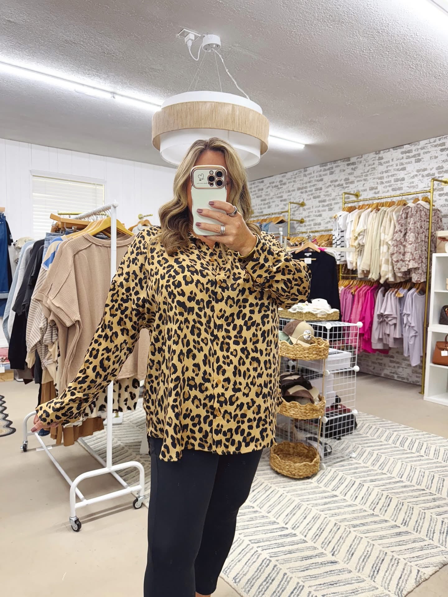 The Poppy | Leopard Long Sleeve Button Down