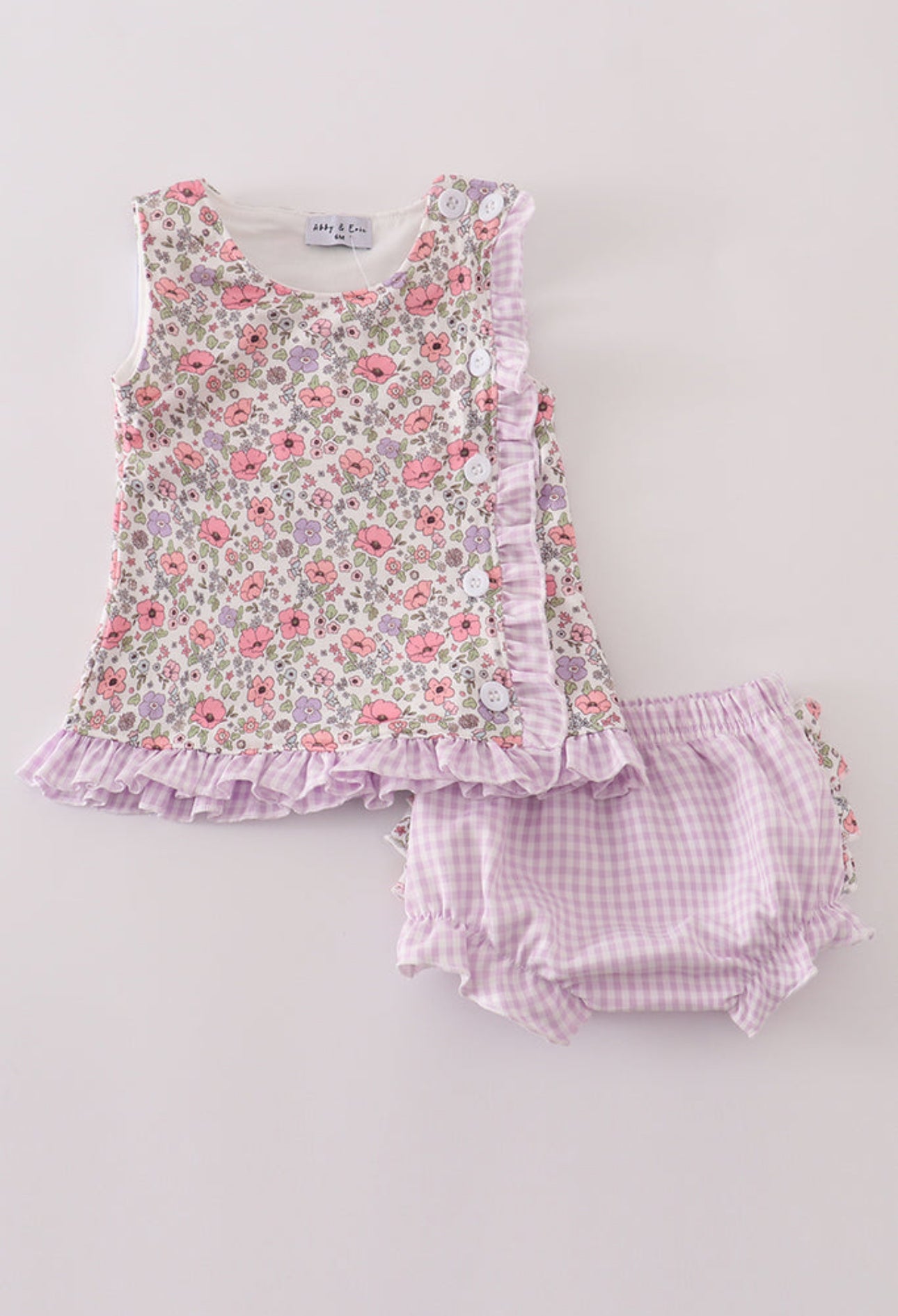 The Millie | Purple Floral Bloomer Set