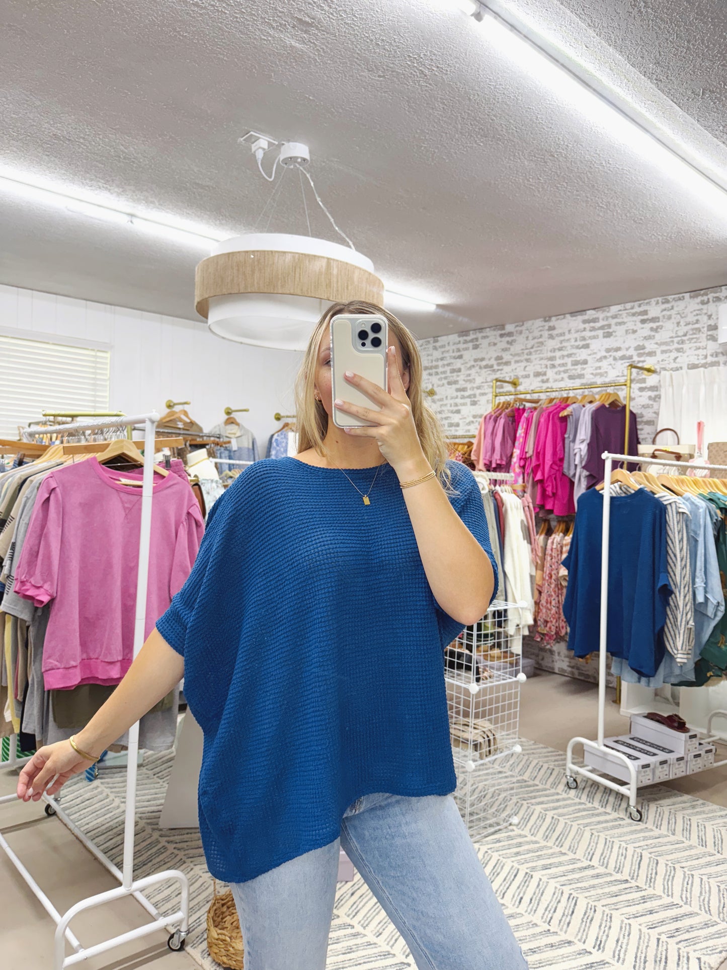 The Grace | Navy Oversized Top