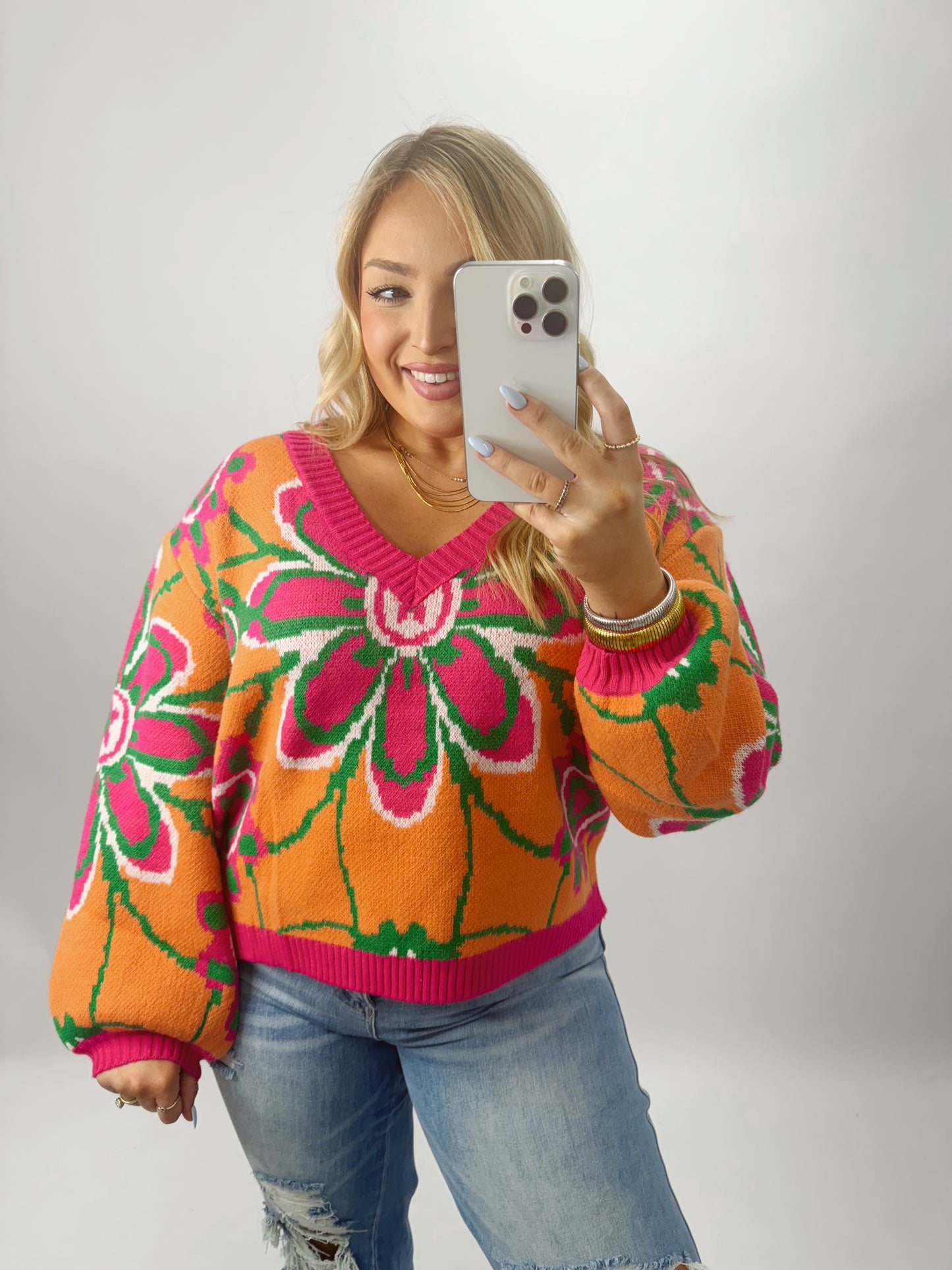 The Kristine | Floral Spring Sweater