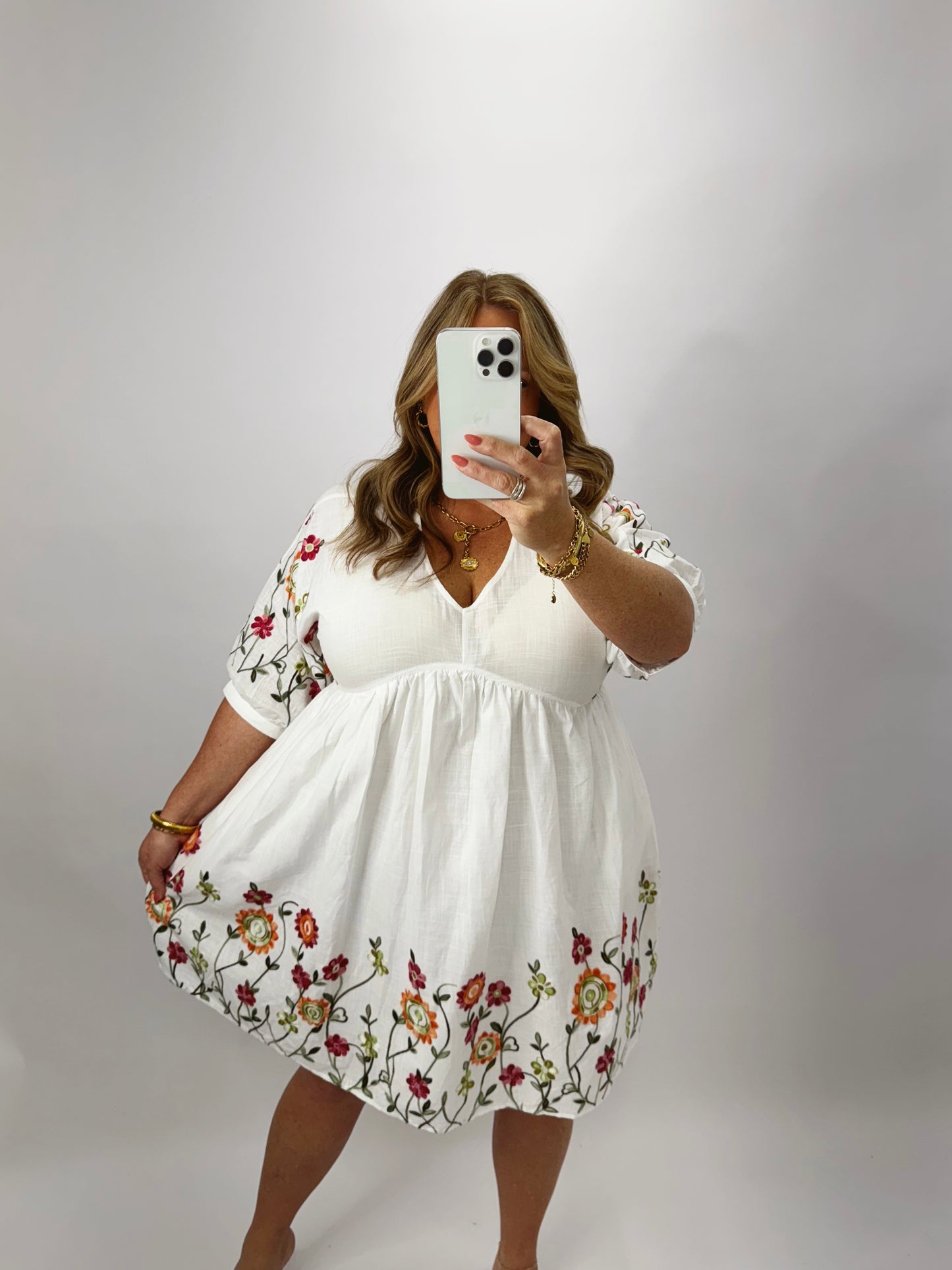 The Desirae | Floral Embroidered Dress