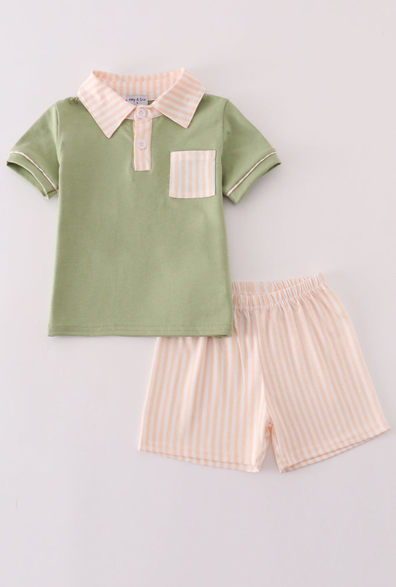 The Lincoln | Green and Yellow Shorts Set