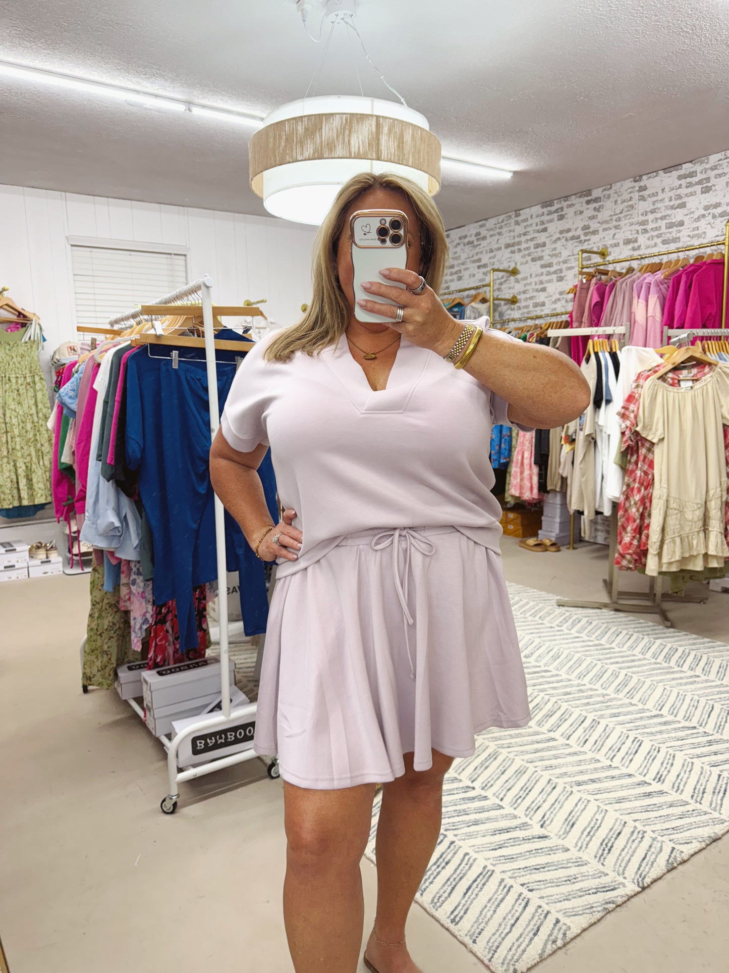 The Gina | Scuba Skirt Set