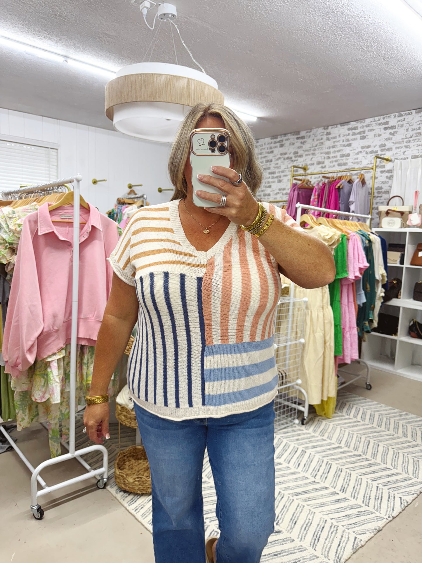 The Glenda | Multi Stripe Sweater
