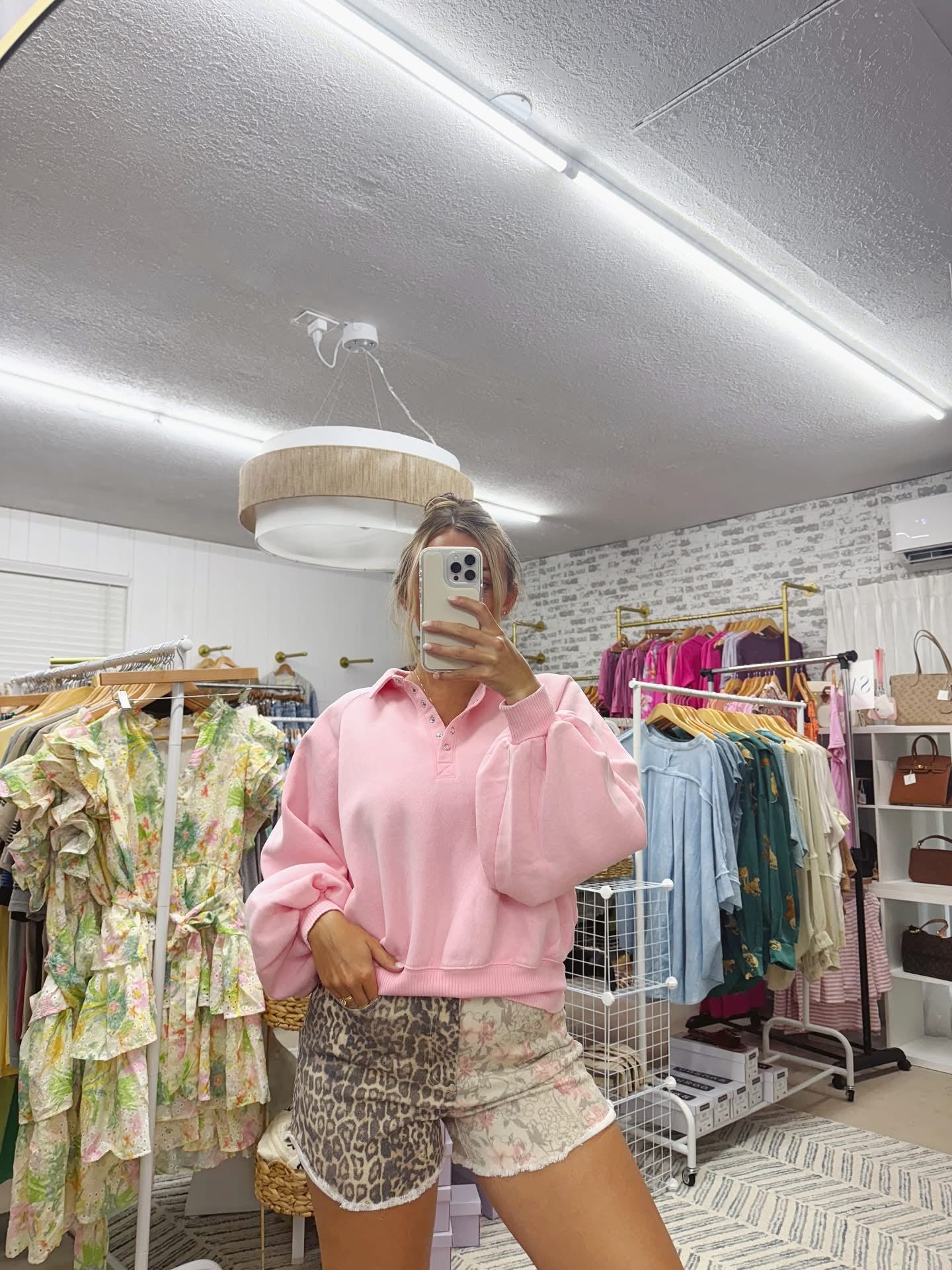 The Brooke | Pink Collared Pullover