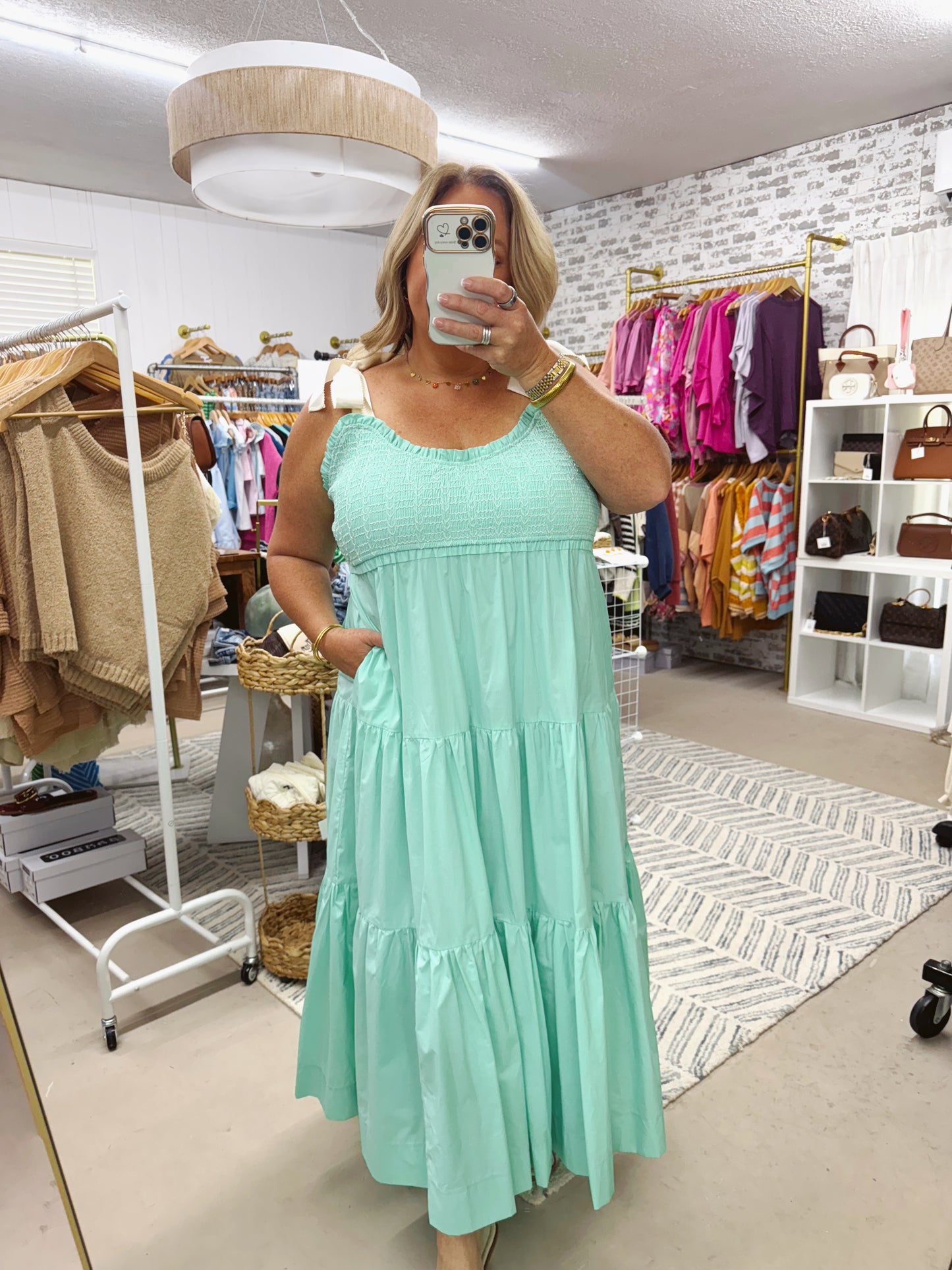 The Juliette | Mint Tiered Maxi Dress