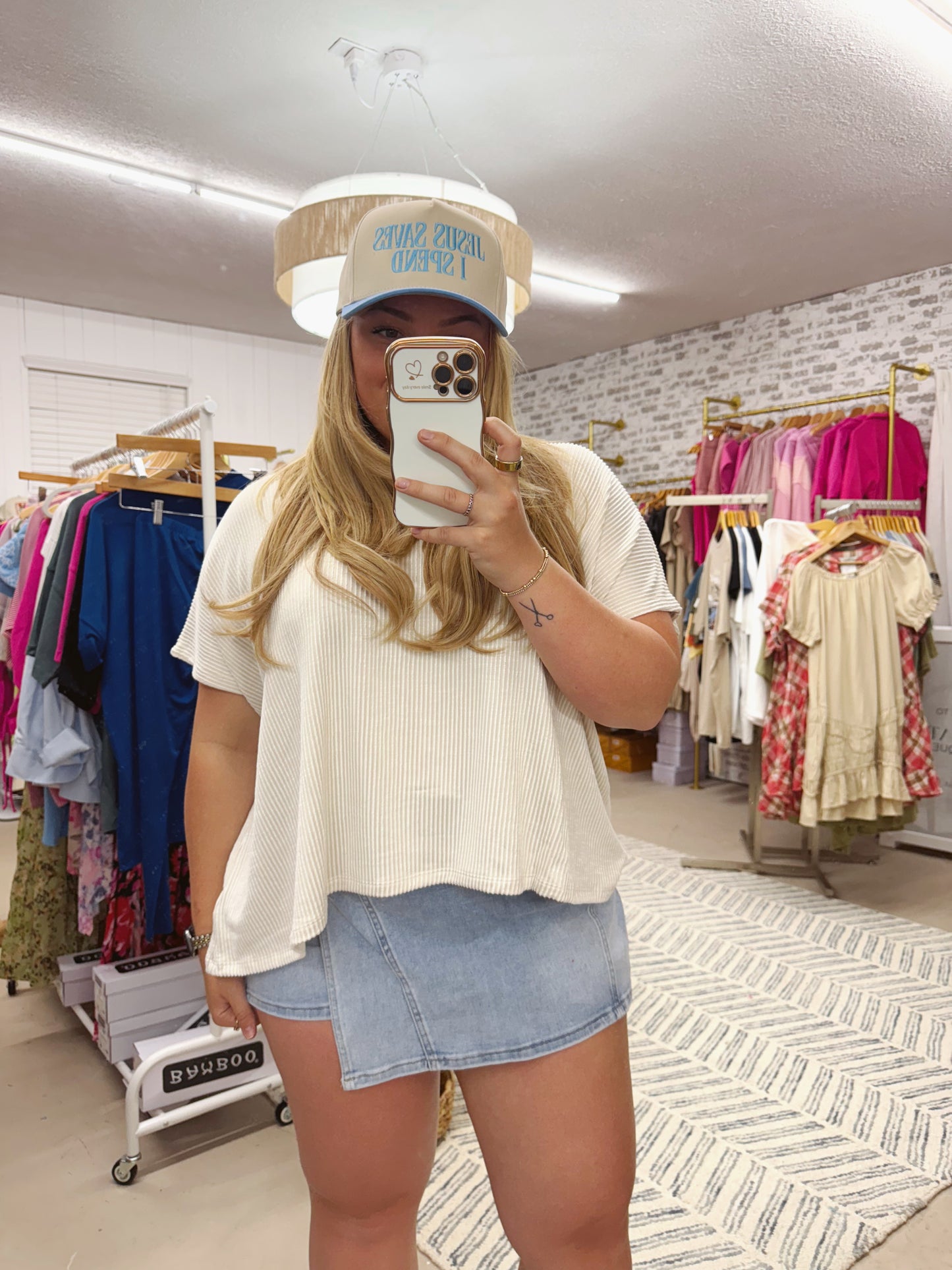 The Posie 2.0 | Sand Ribbed Tee