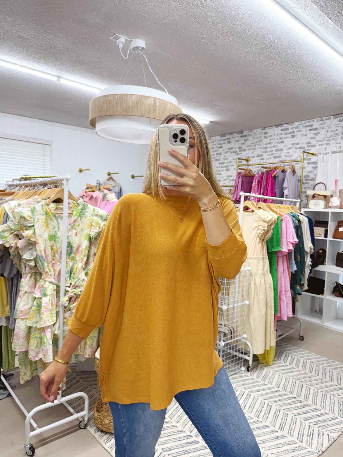 The Kolly | Marigold Oversized Hacci Top