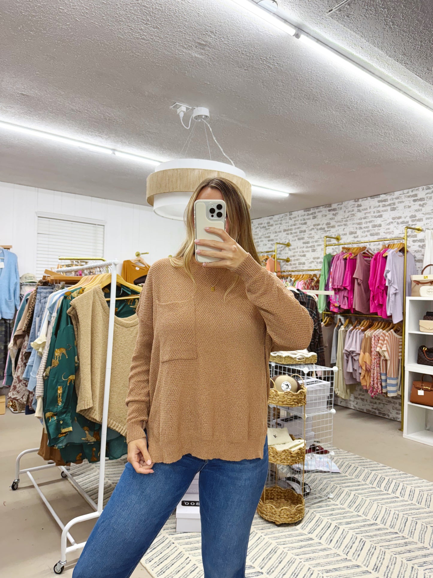 The Shanda | Mocha Textured Sweater