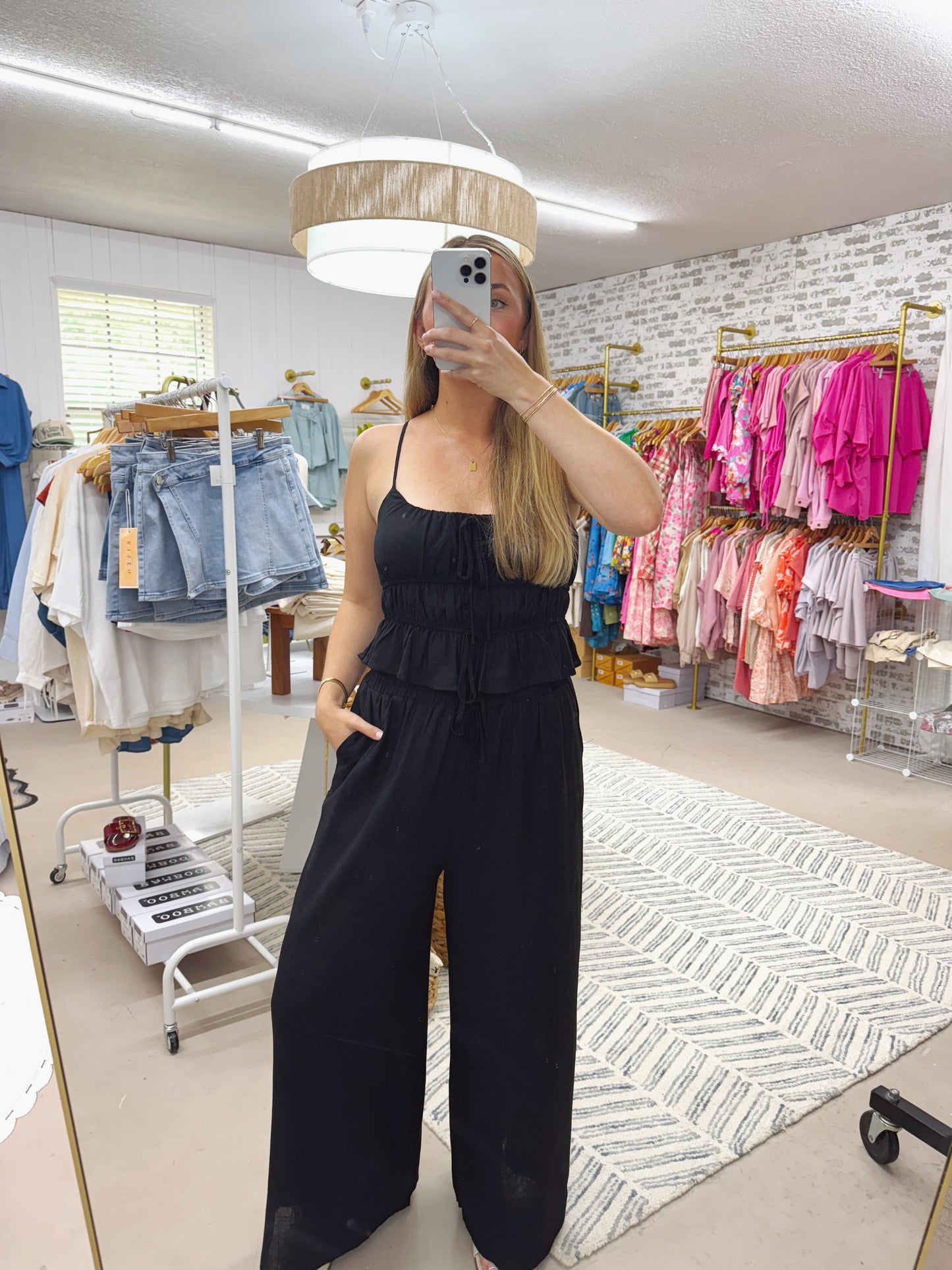 The Francesca | Linen Cami Top and Pants Set