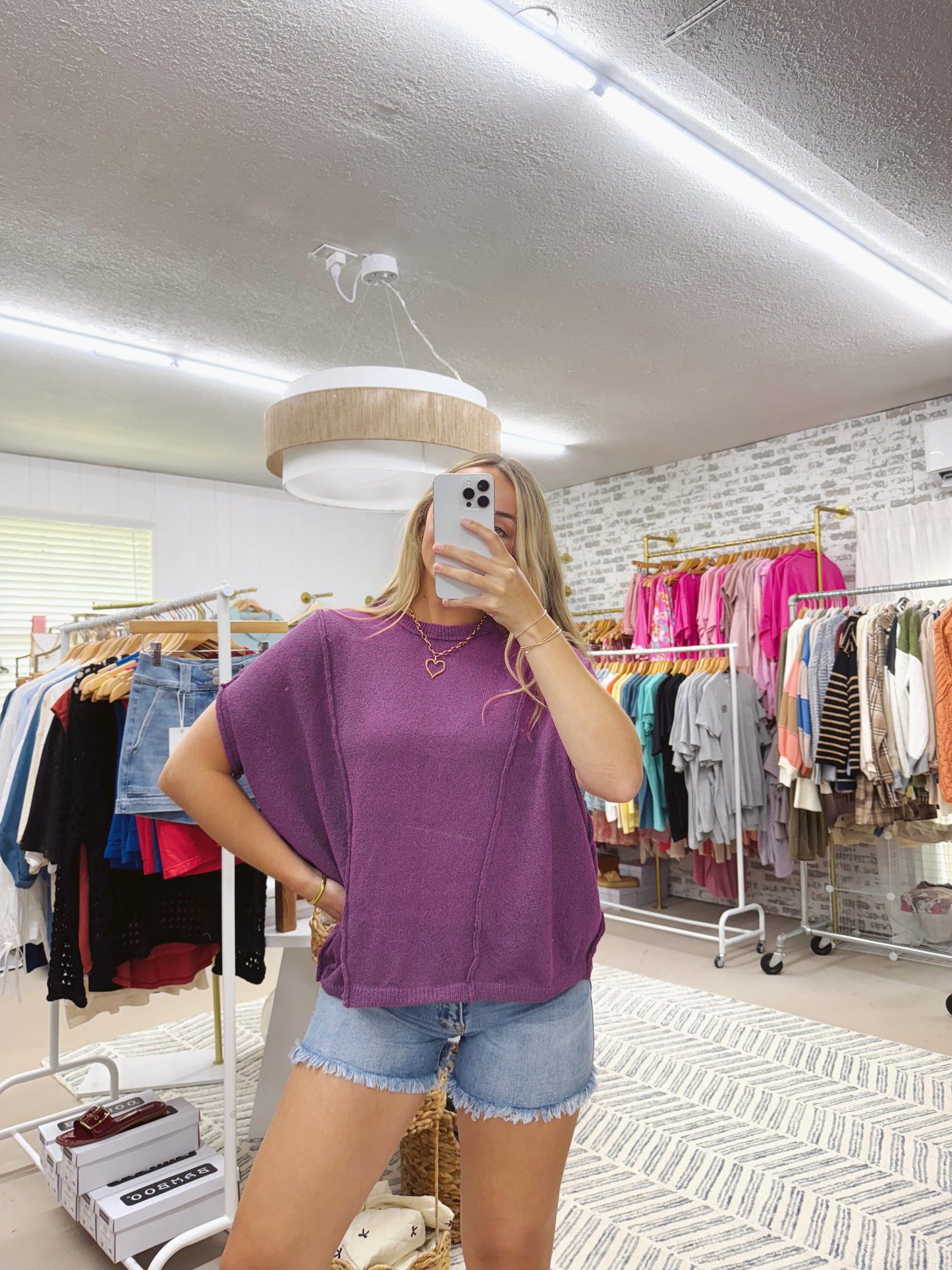 The Kristie | Purple Oversized Top