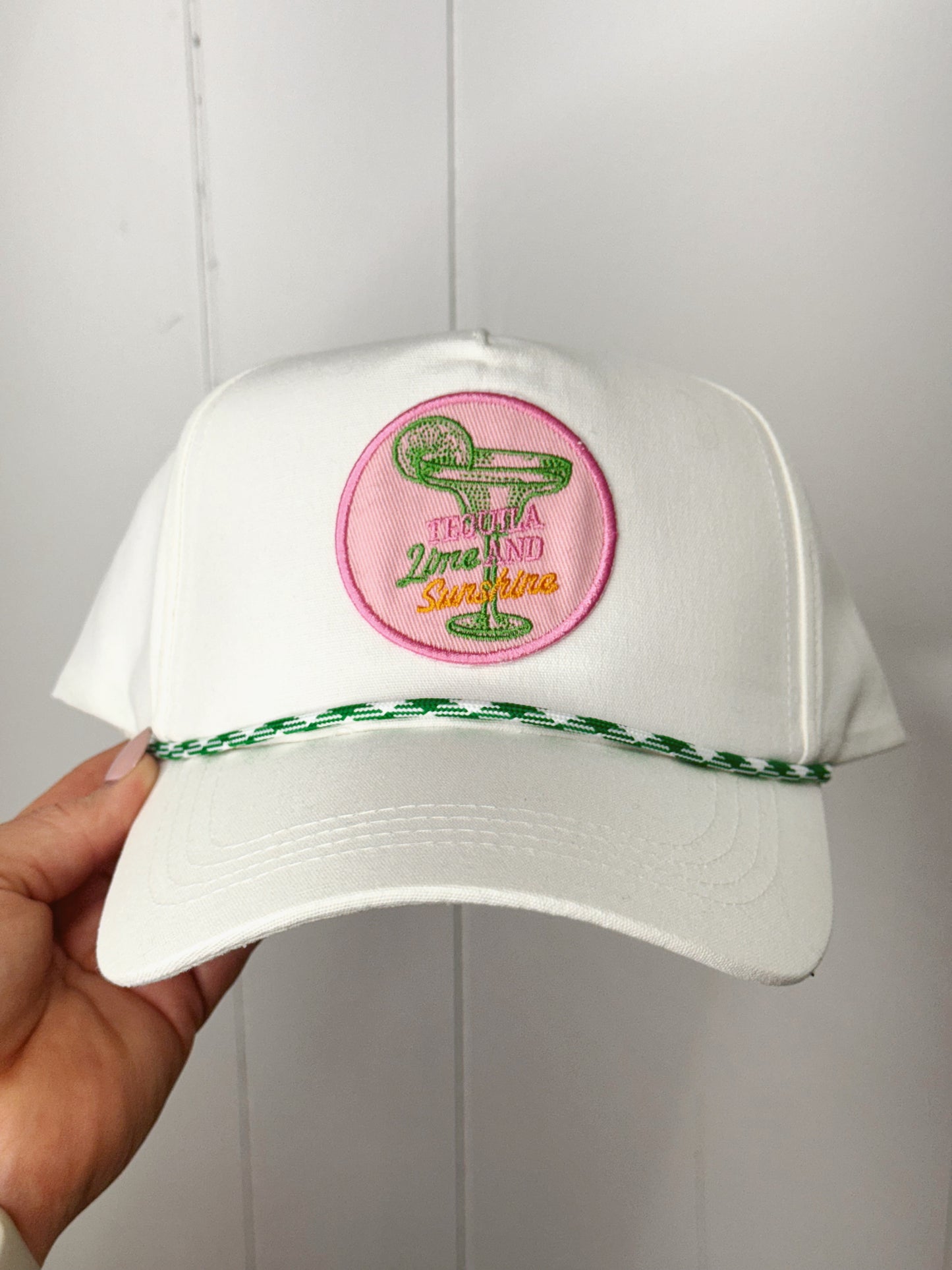 Tequila Lime and Sunshine Embroidered Trucker Hat